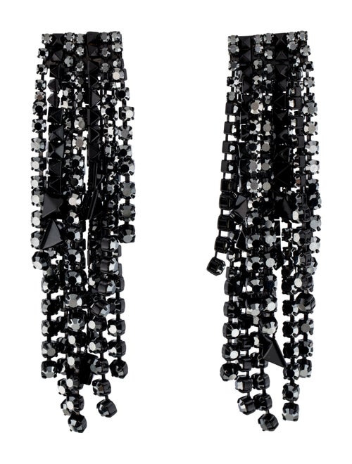 Valentino Crystal Brightrain Rockstud Chandelier Earrings