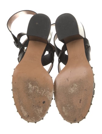 Valentino Rockstud Accents Leather Sandals