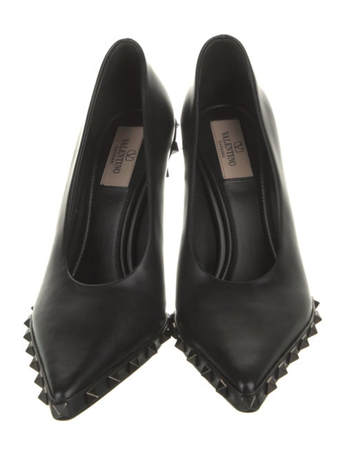 Valentino Rockstud Accents Leather Pumps
