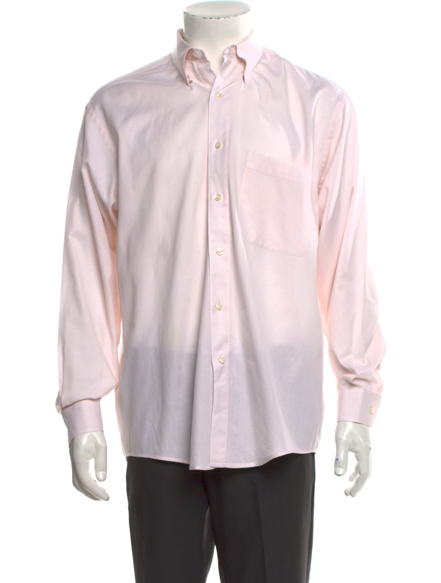 Valentino Striped Long Sleeve Dress Shirt