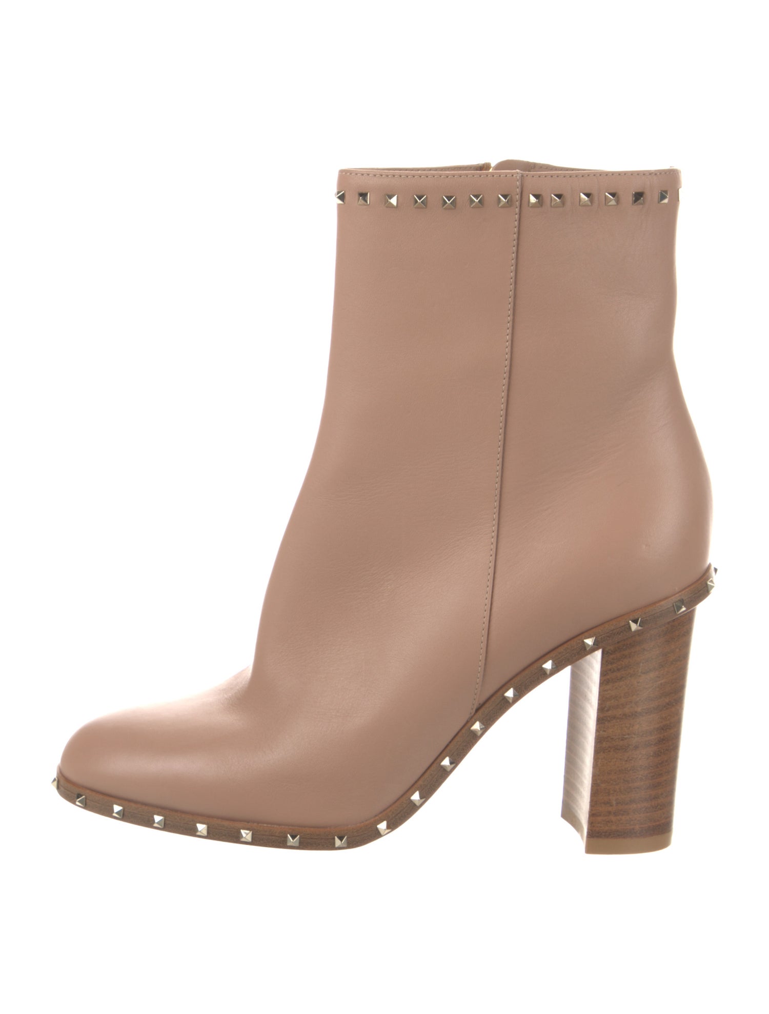 Valentino Rockstud Accents Leather Boots