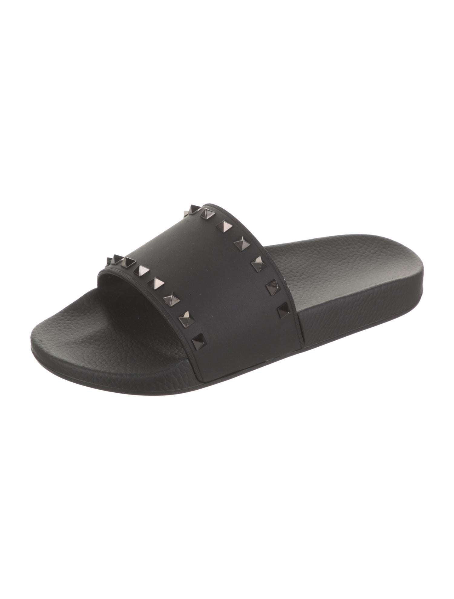 Valentino Rubber Studded Accents Slides