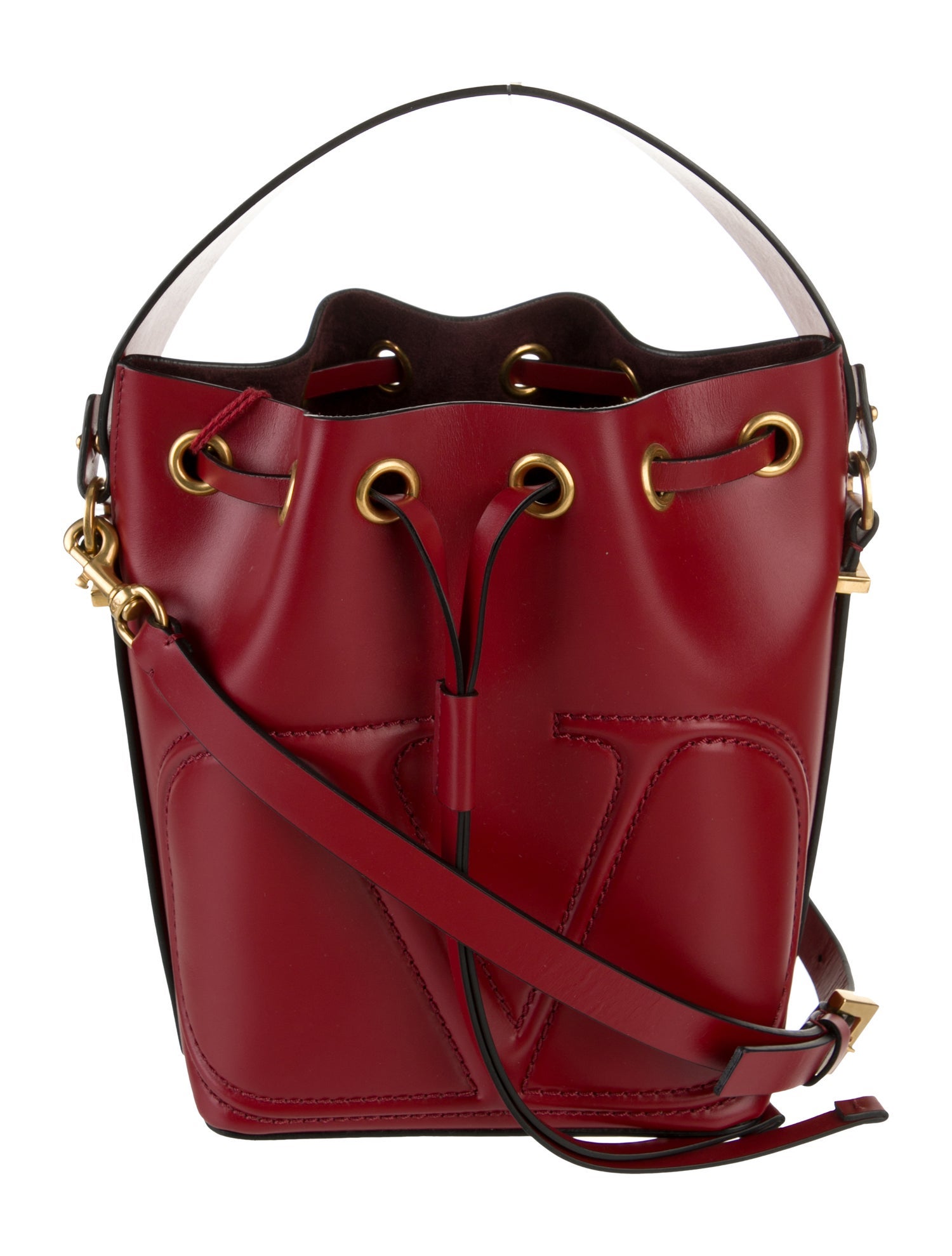 Valentino Leather Bucket Bag
