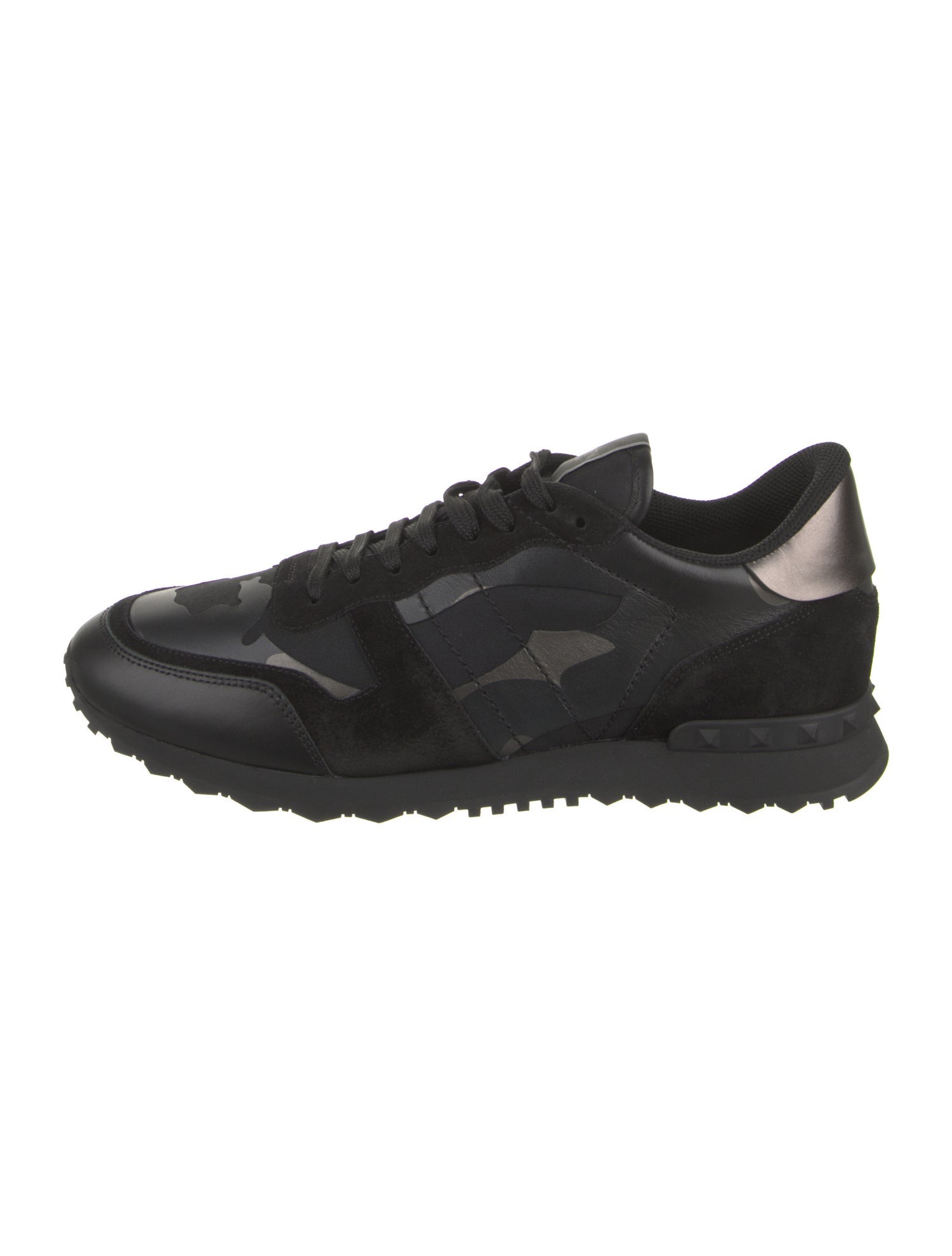 Valentino Leather Printed Sneakers