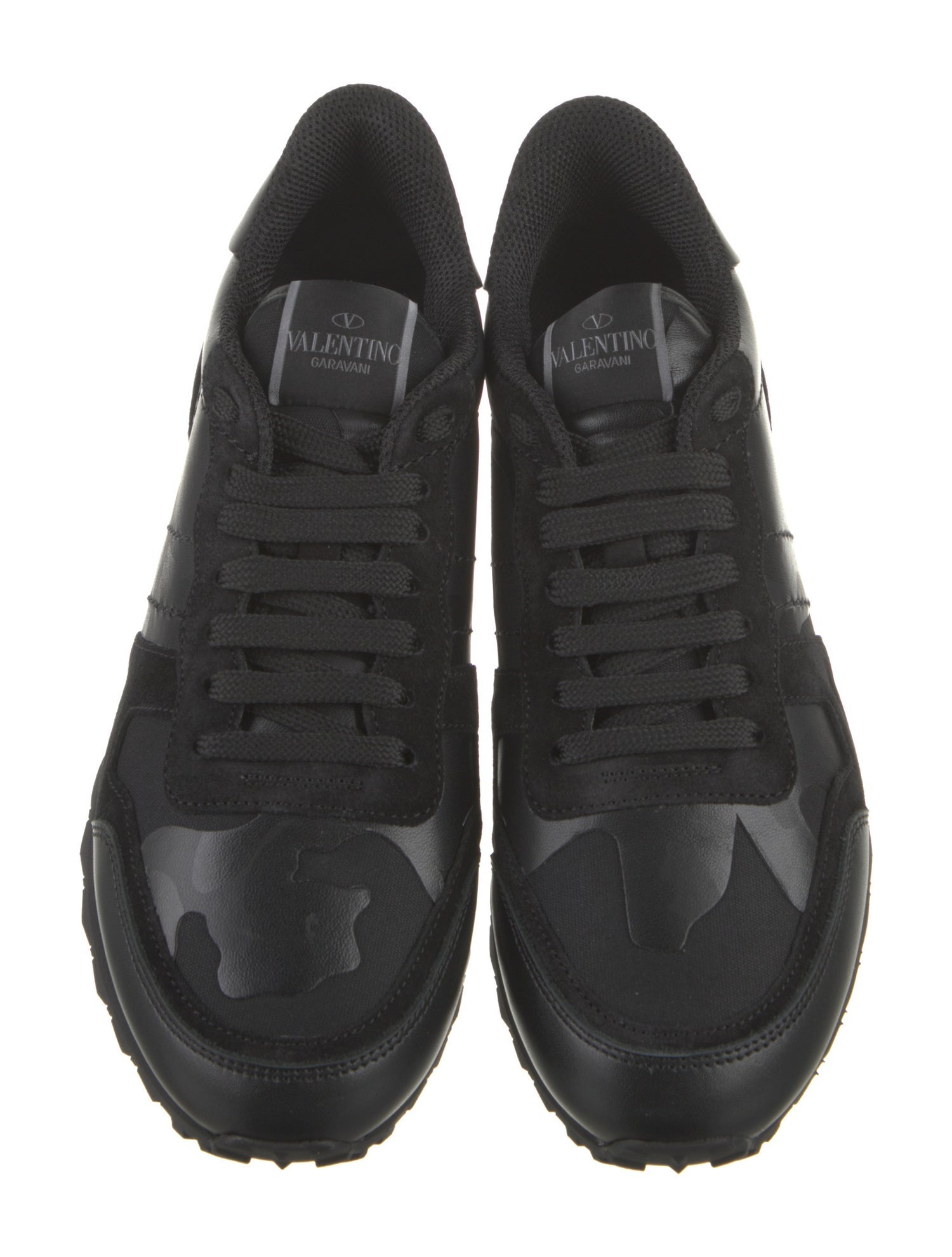 Valentino Leather Printed Sneakers