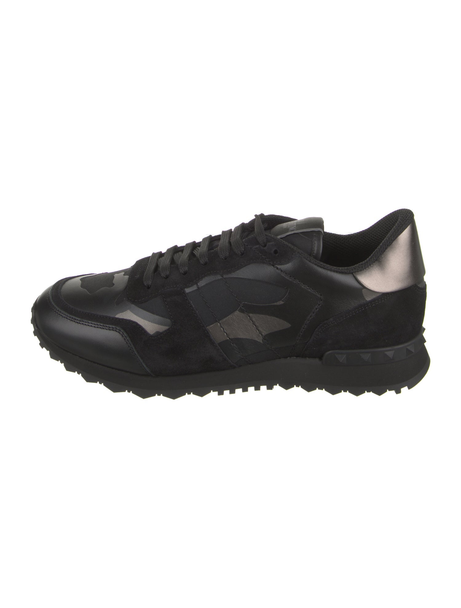 Valentino Leather Printed Sneakers