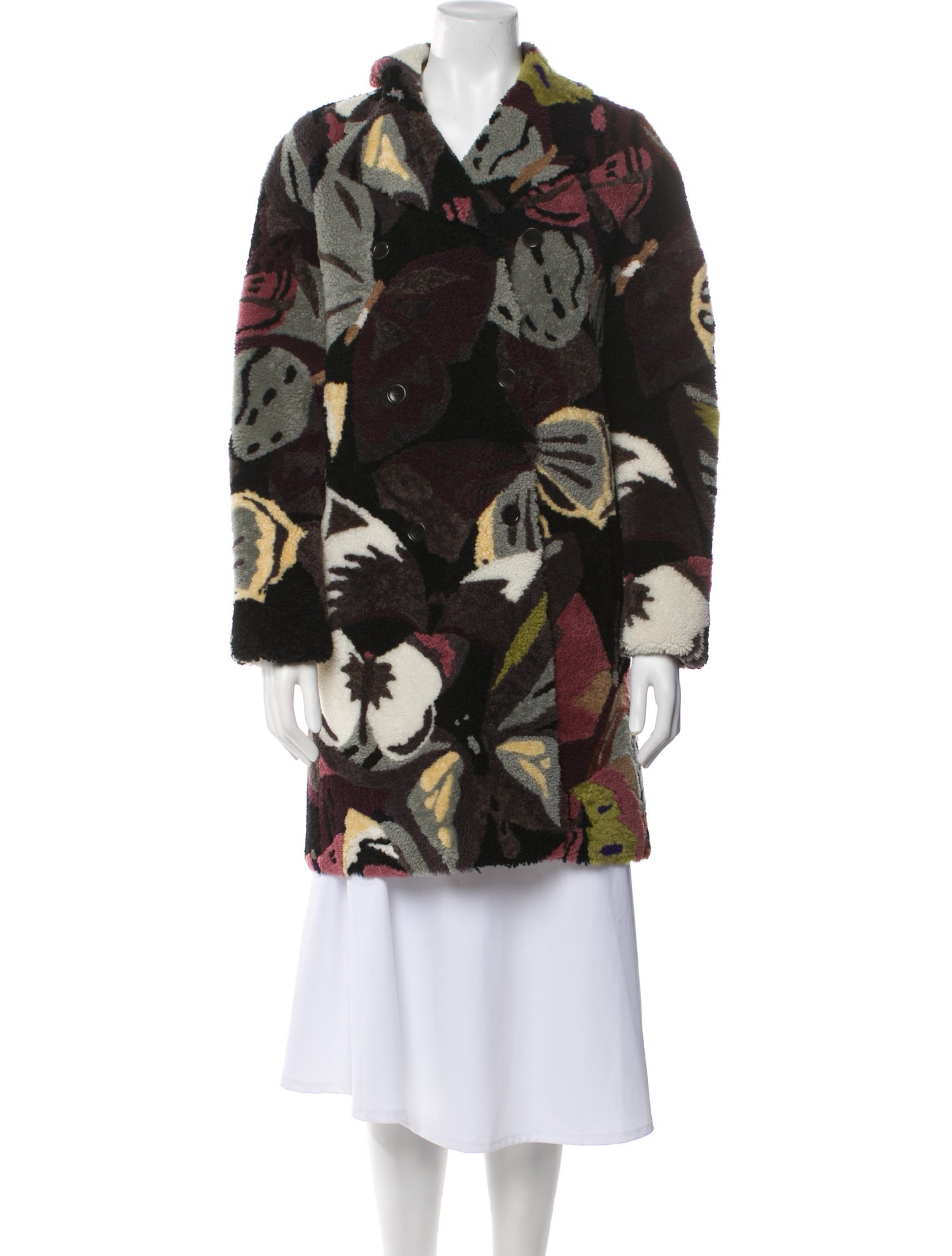 Valentino Lambskin Printed Coat