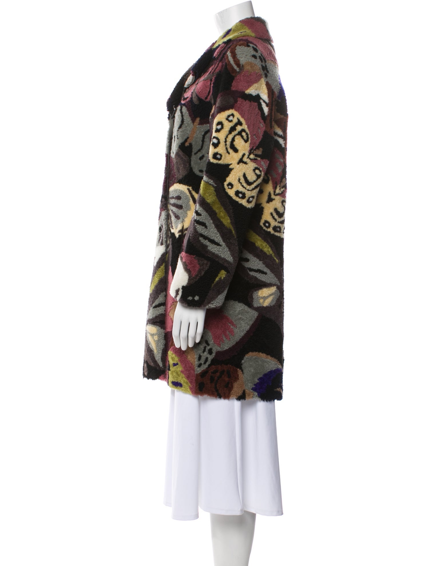 Valentino Lambskin Printed Coat