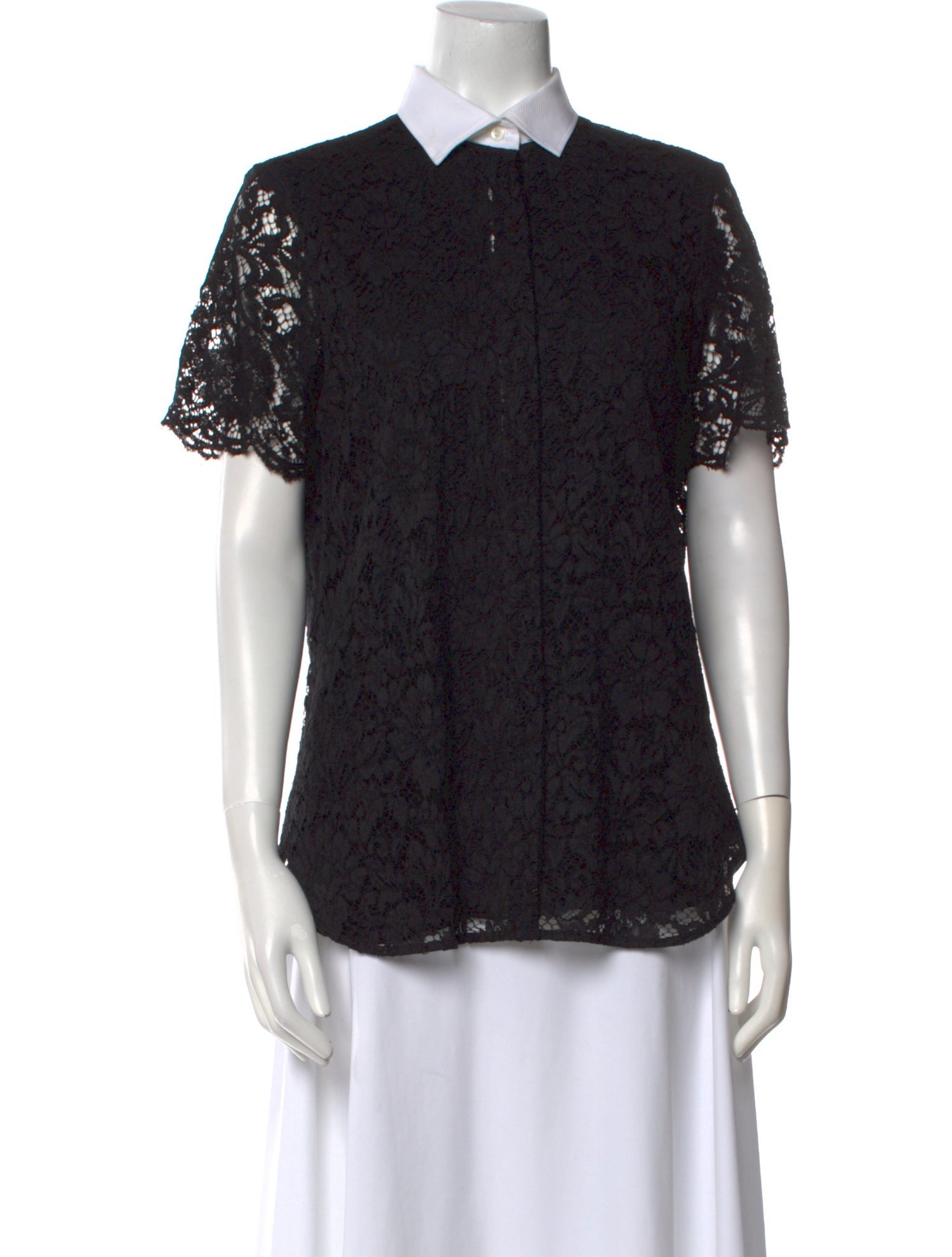 Valentino Lace Lace Pattern Button-Up Top