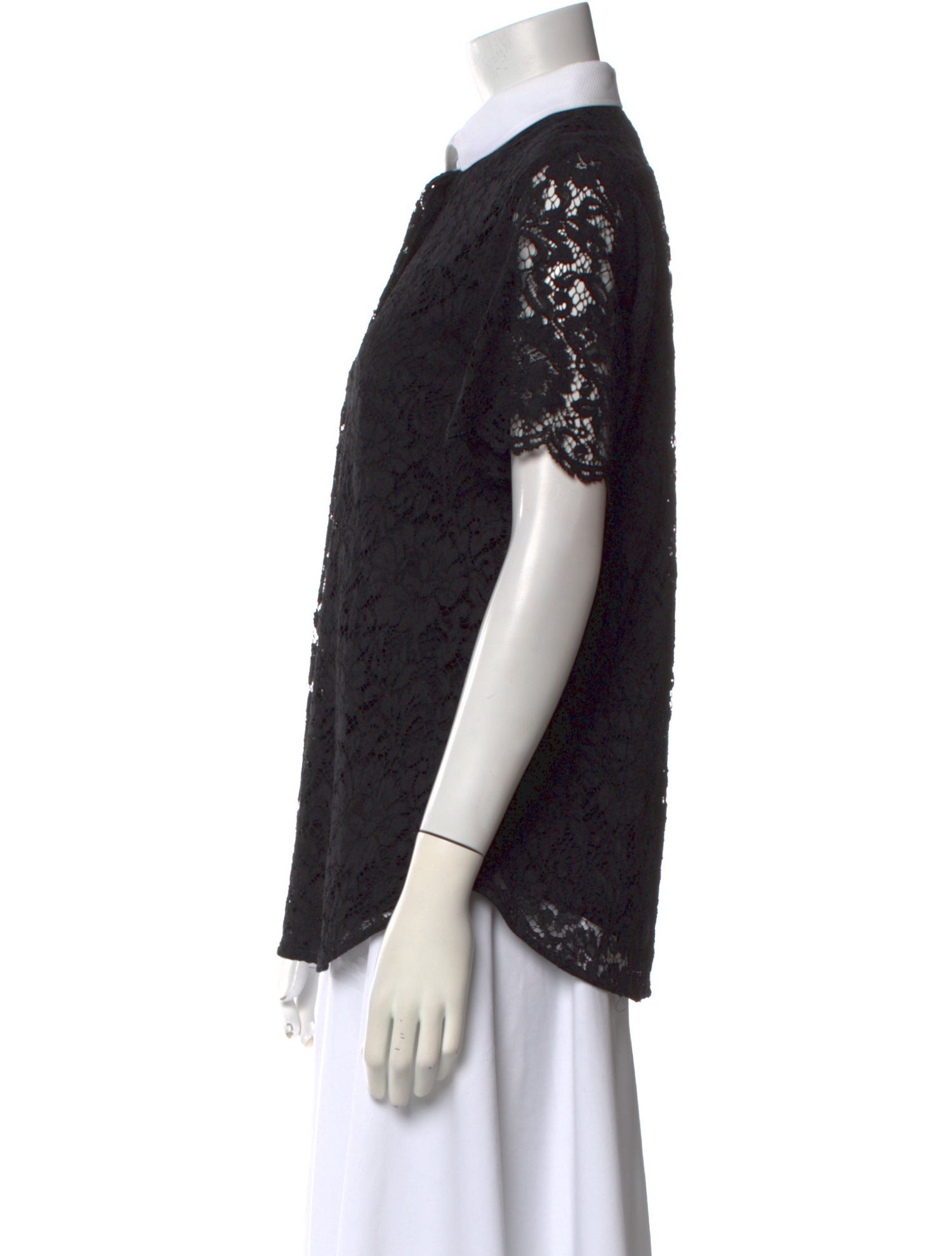 Valentino Lace Lace Pattern Button-Up Top