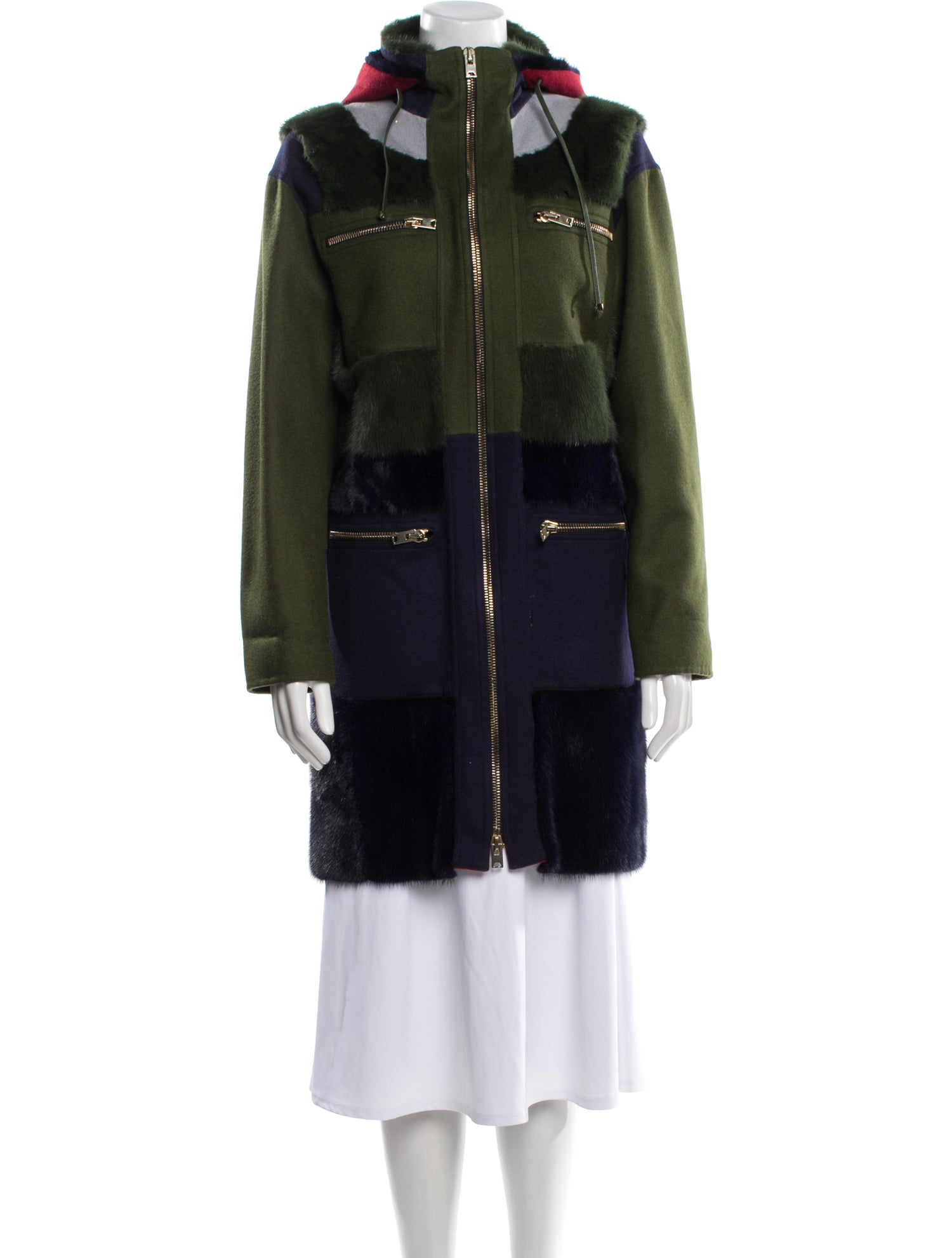 Valentino Cashmere Printed Fur Coat