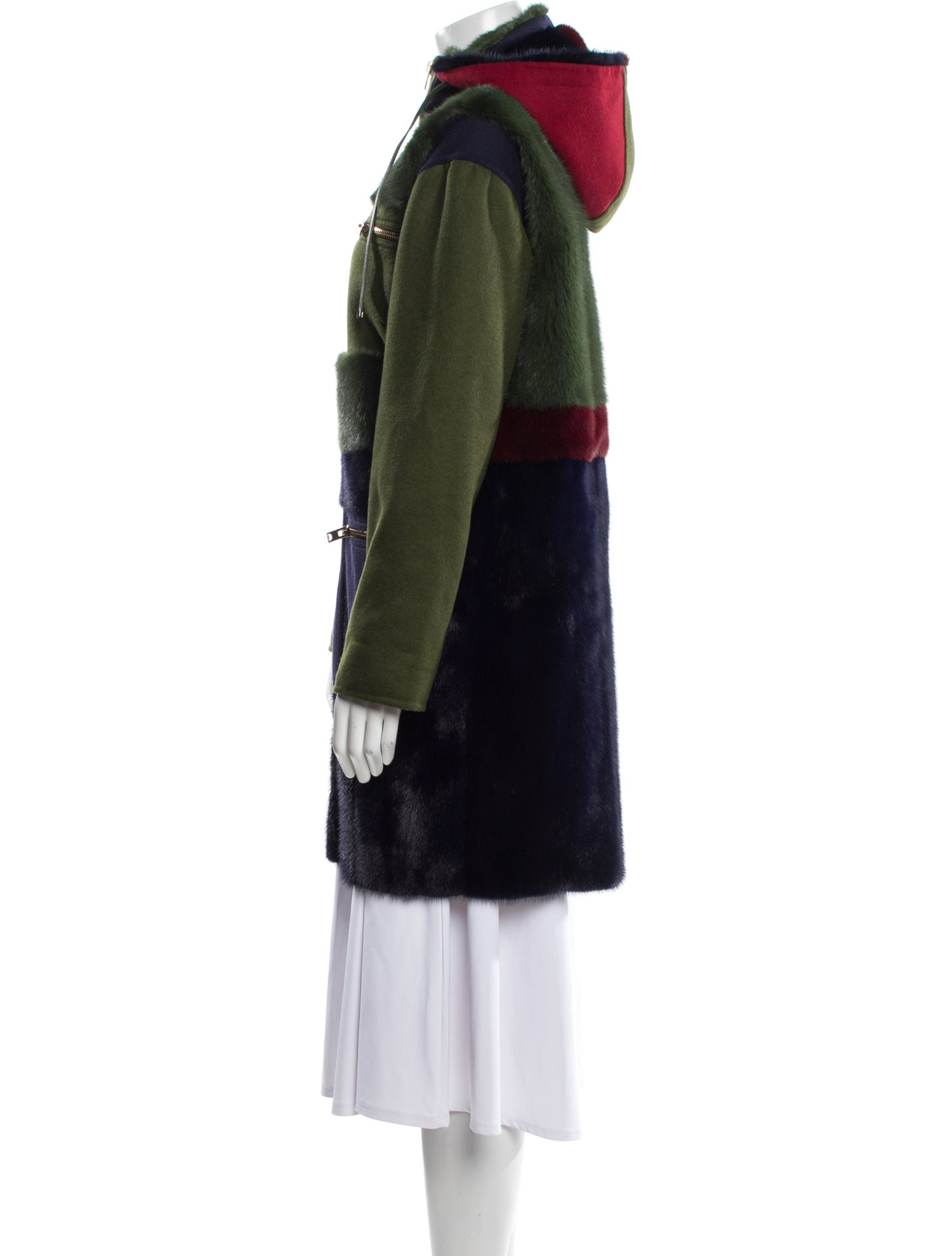 Valentino Cashmere Printed Fur Coat