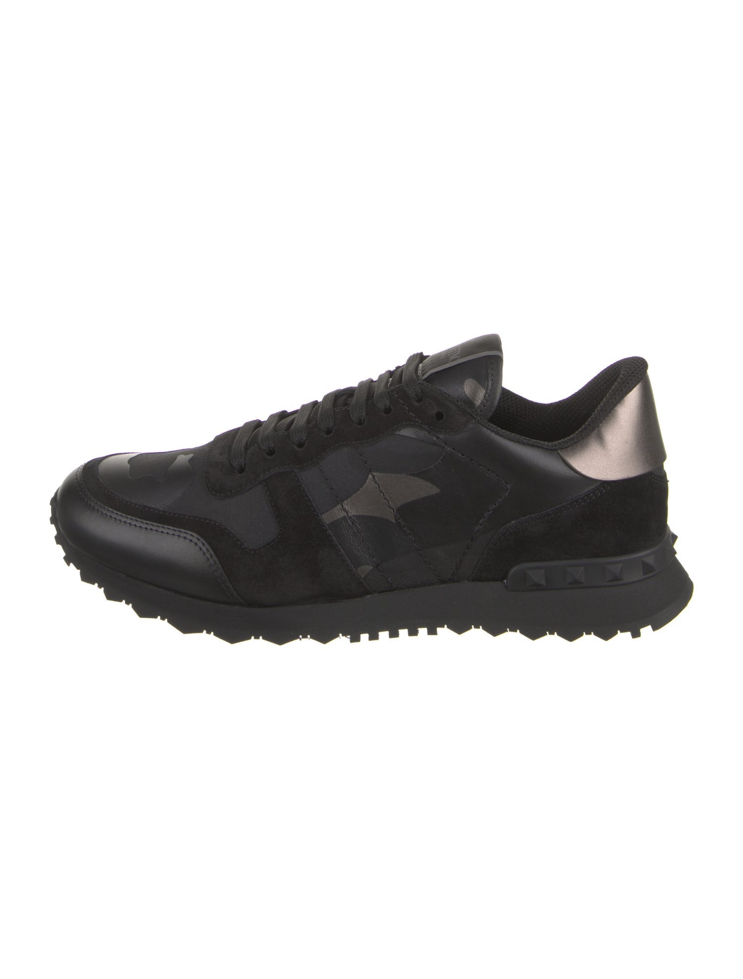 Valentino Leather Printed Athletic Sneakers