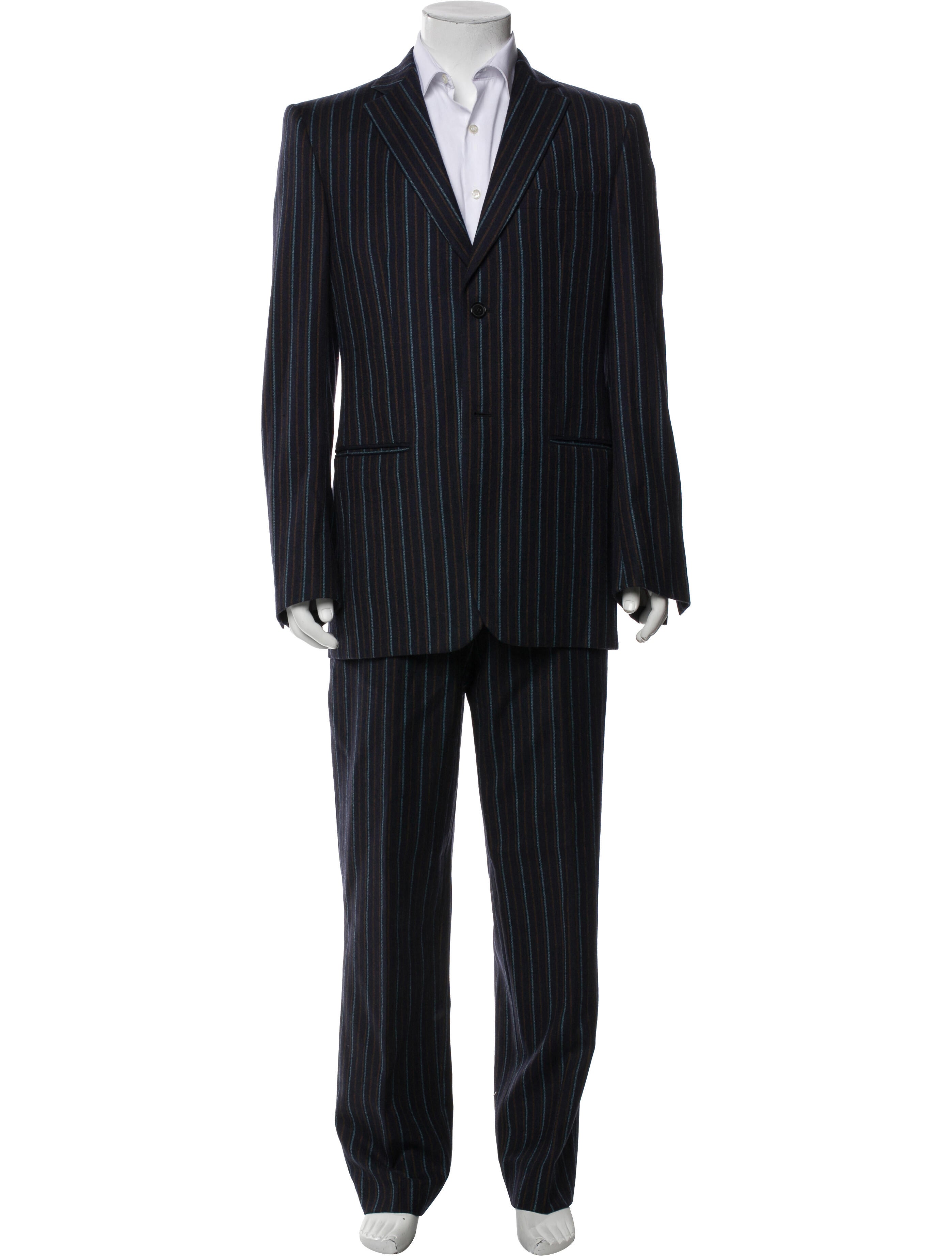 Valentino Wool Striped Two Piece Suit