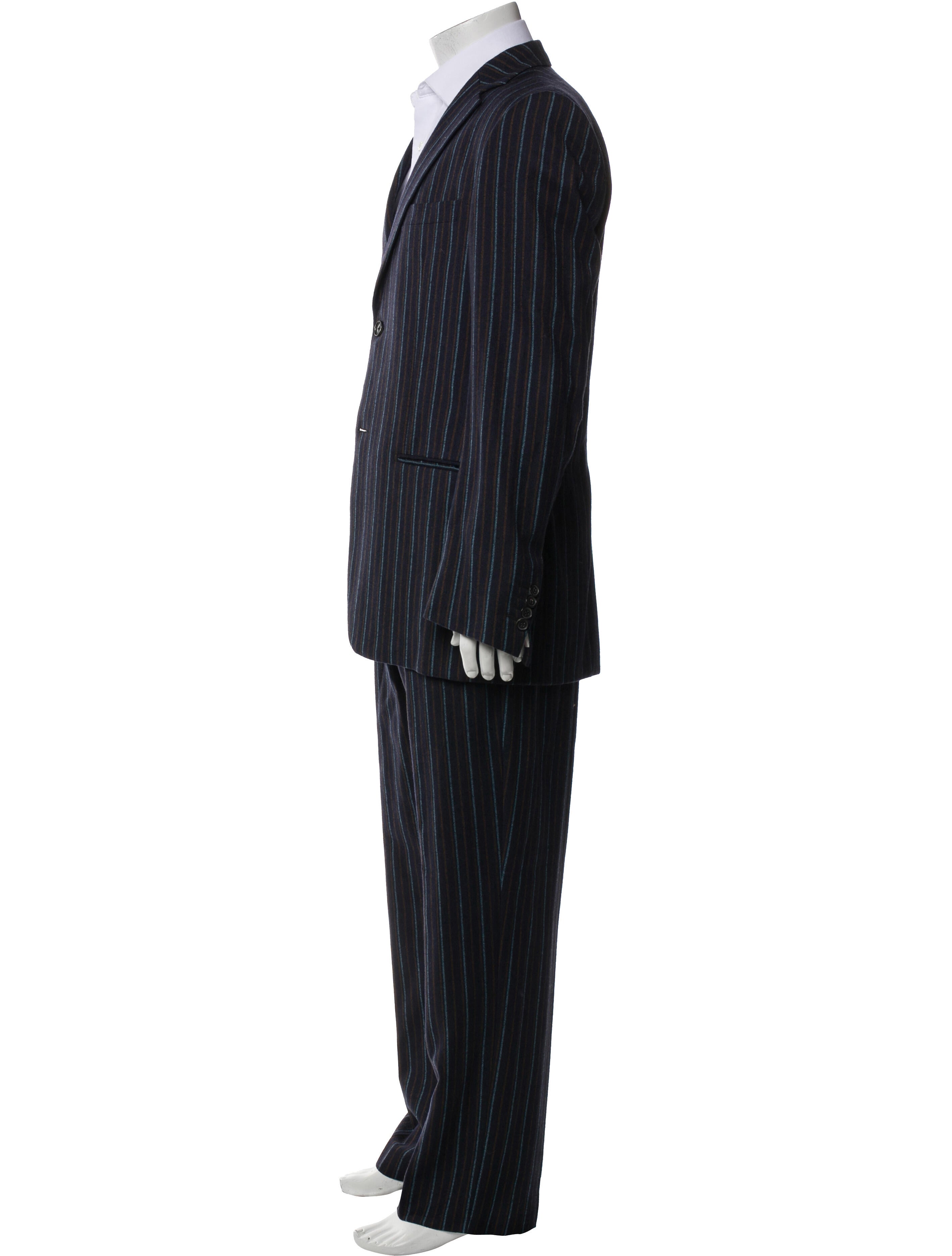 Valentino Wool Striped Two Piece Suit
