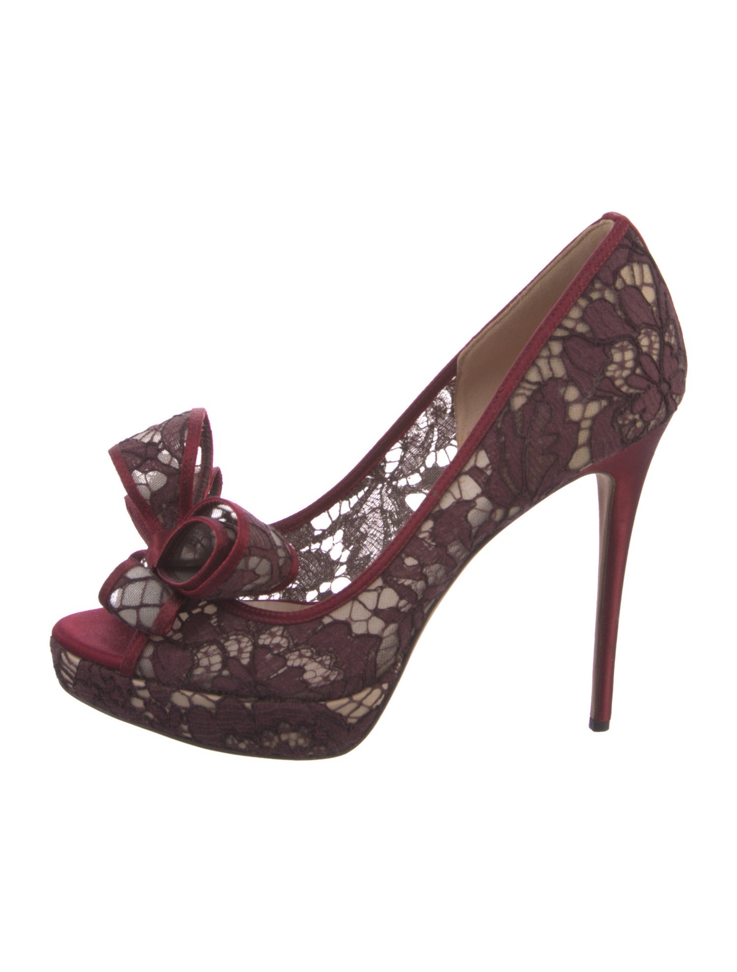 Valentino Lace Lace Pattern Pumps