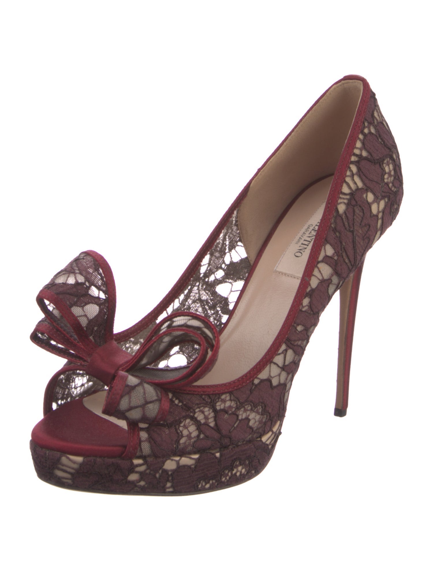 Valentino Lace Lace Pattern Pumps