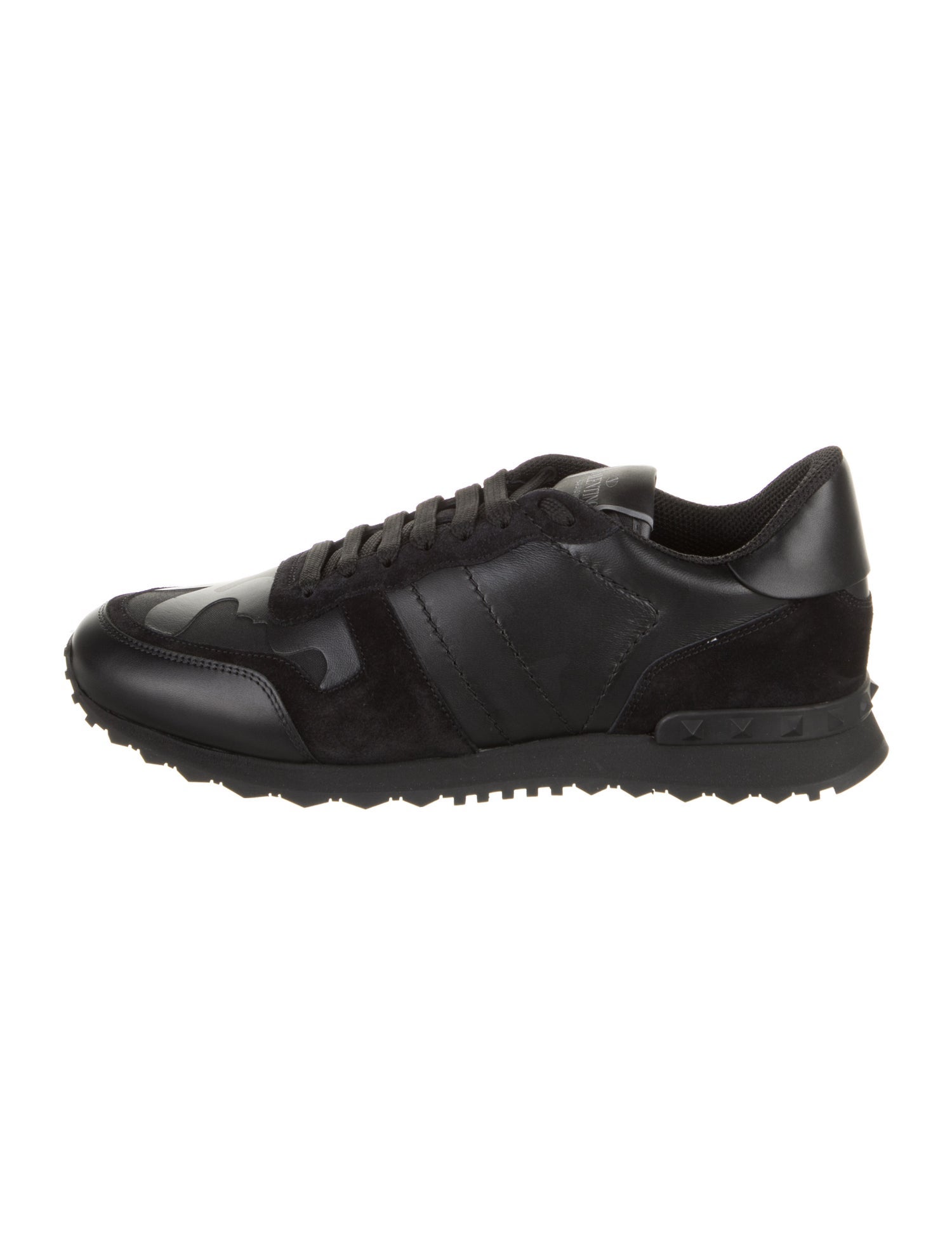 Valentino Leather Studded Accents Sneakers