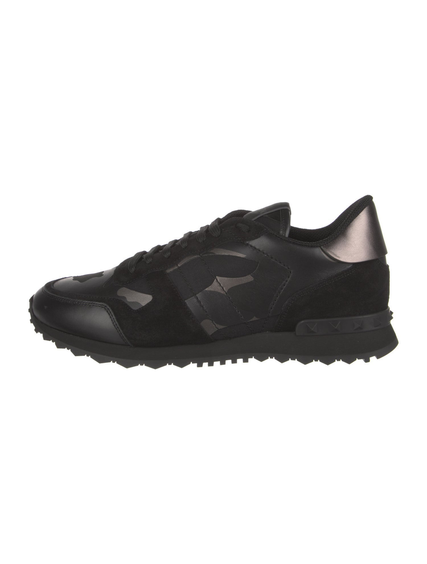 Valentino Leather Printed Sneakers