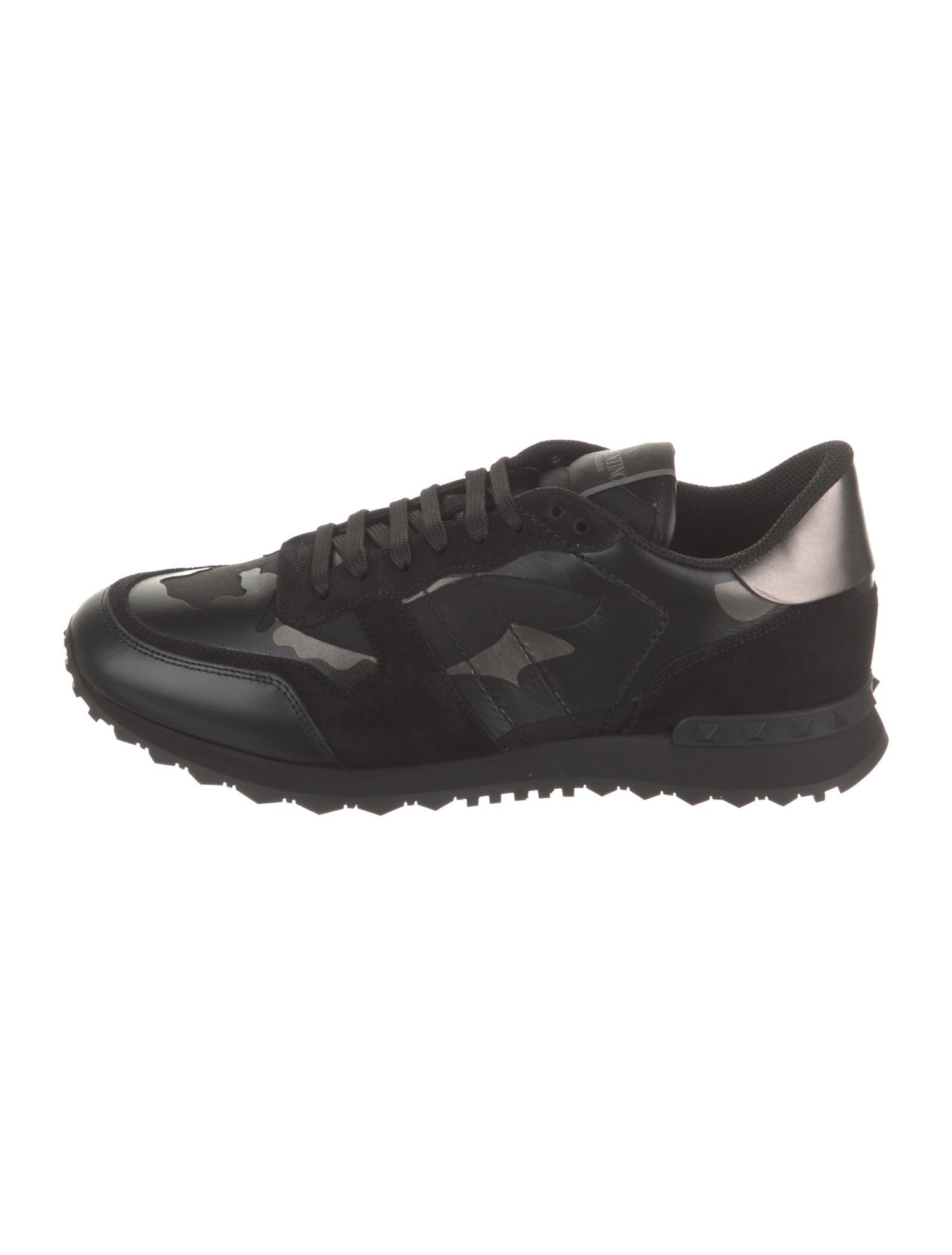 Valentino Leather Printed Sneakers