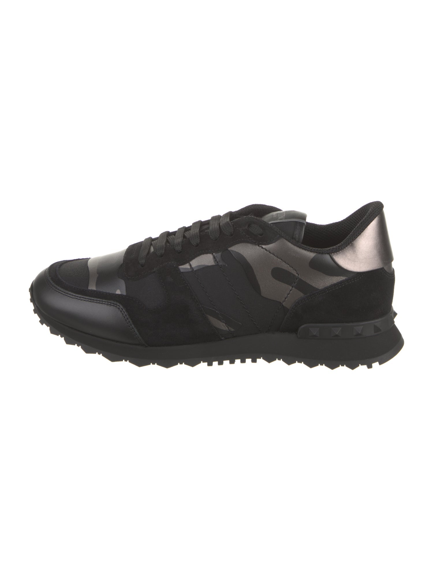Valentino Leather Printed Sneakers
