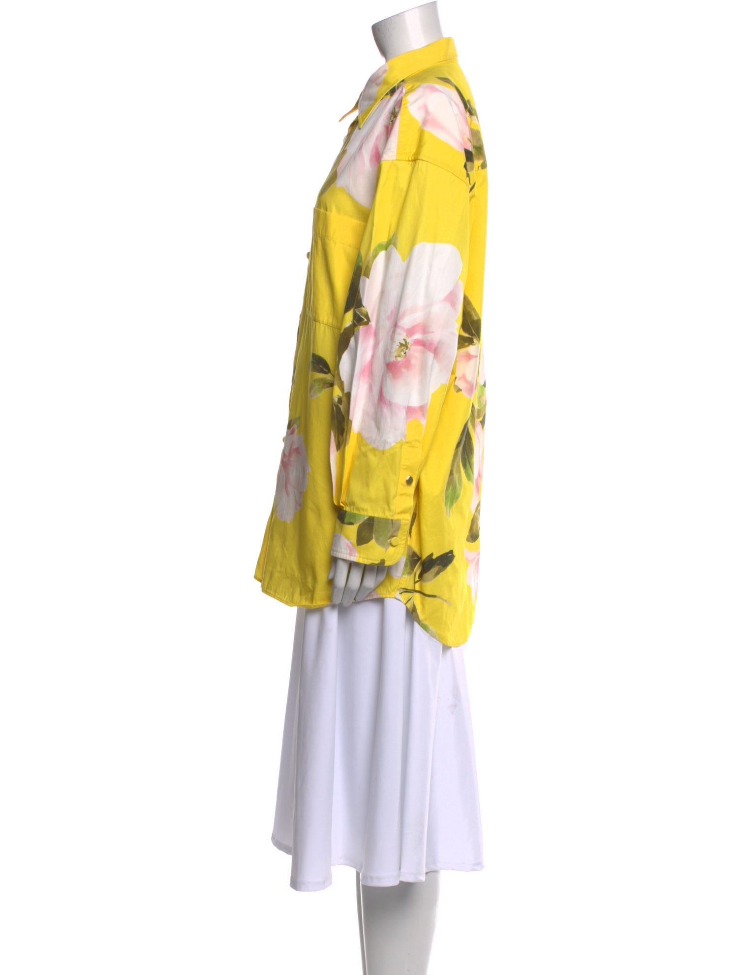 Valentino Floral Print Long Sleeve Tunic