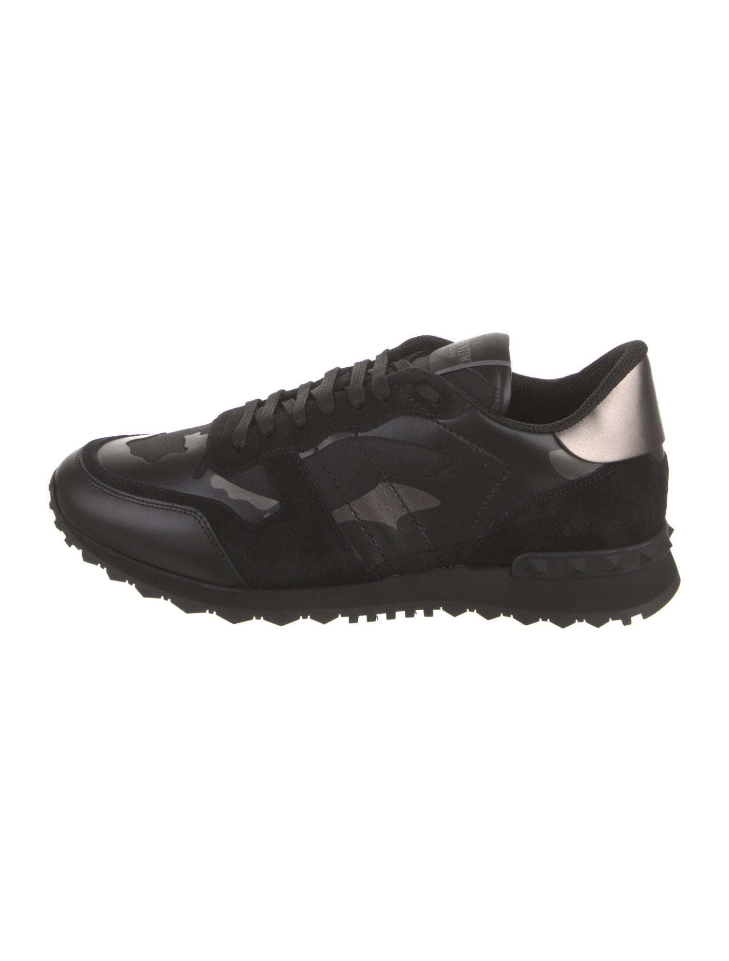 Valentino Leather Printed Sneakers