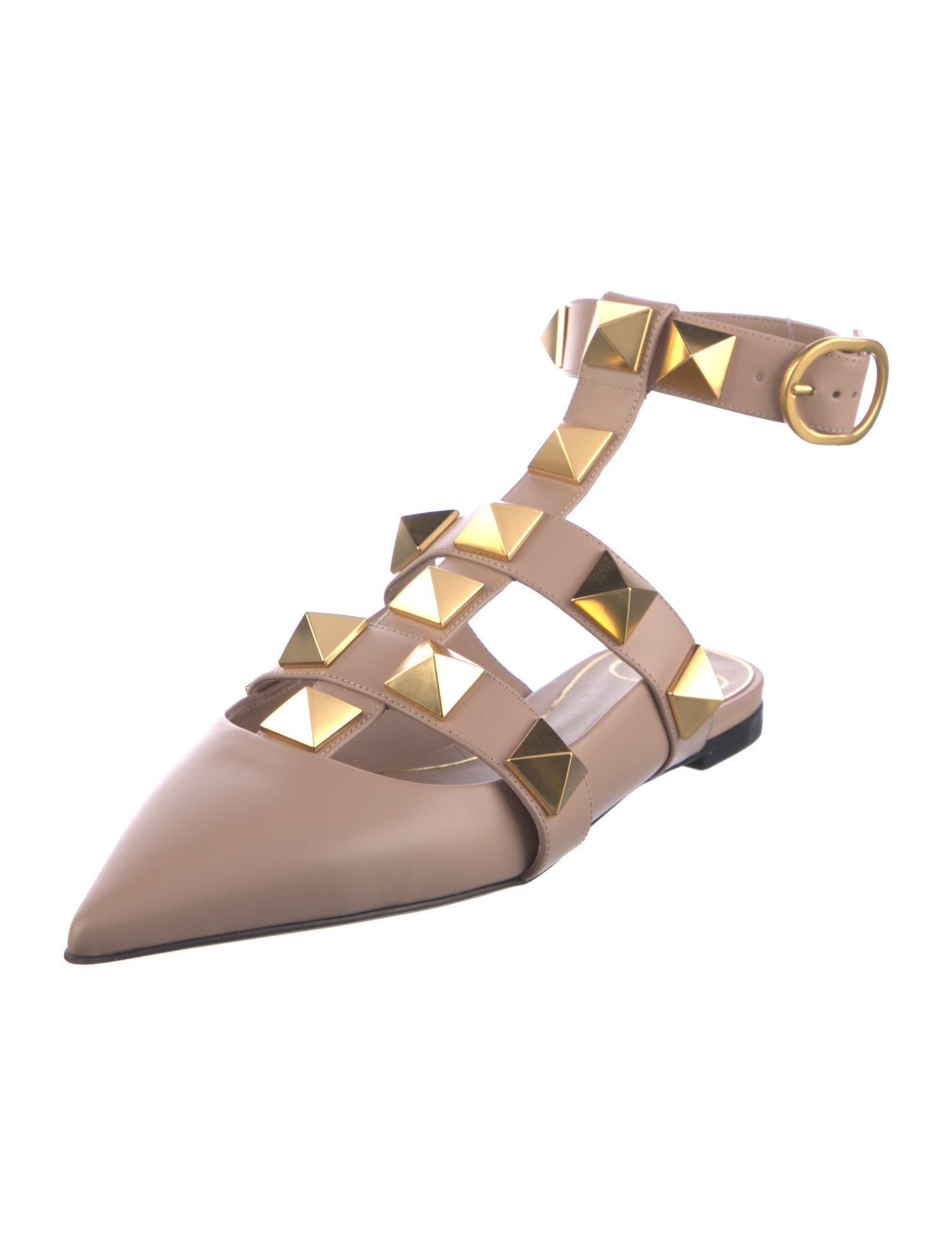 Valentino Rockstud Accents Leather Mules