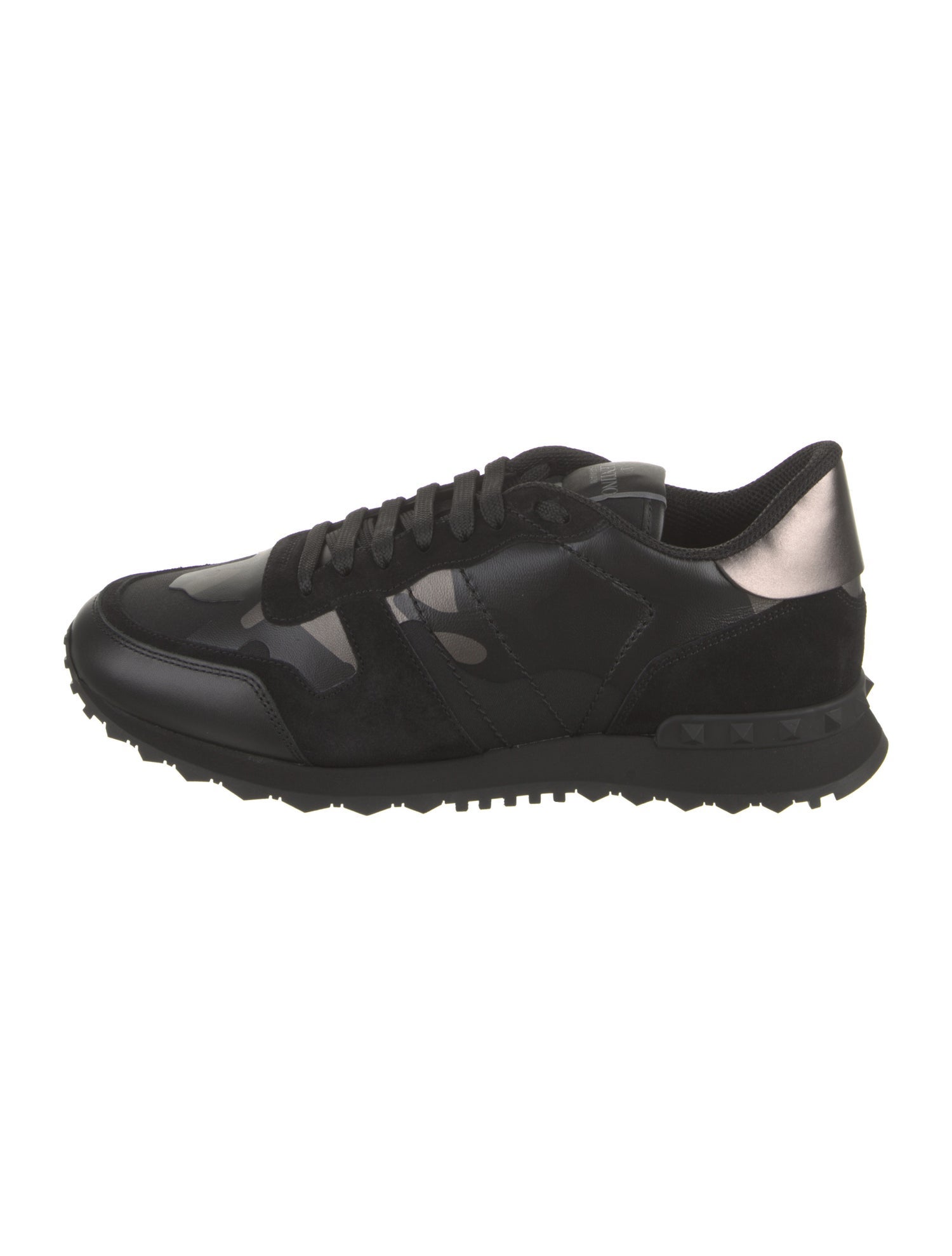 Valentino Leather Printed Sneakers