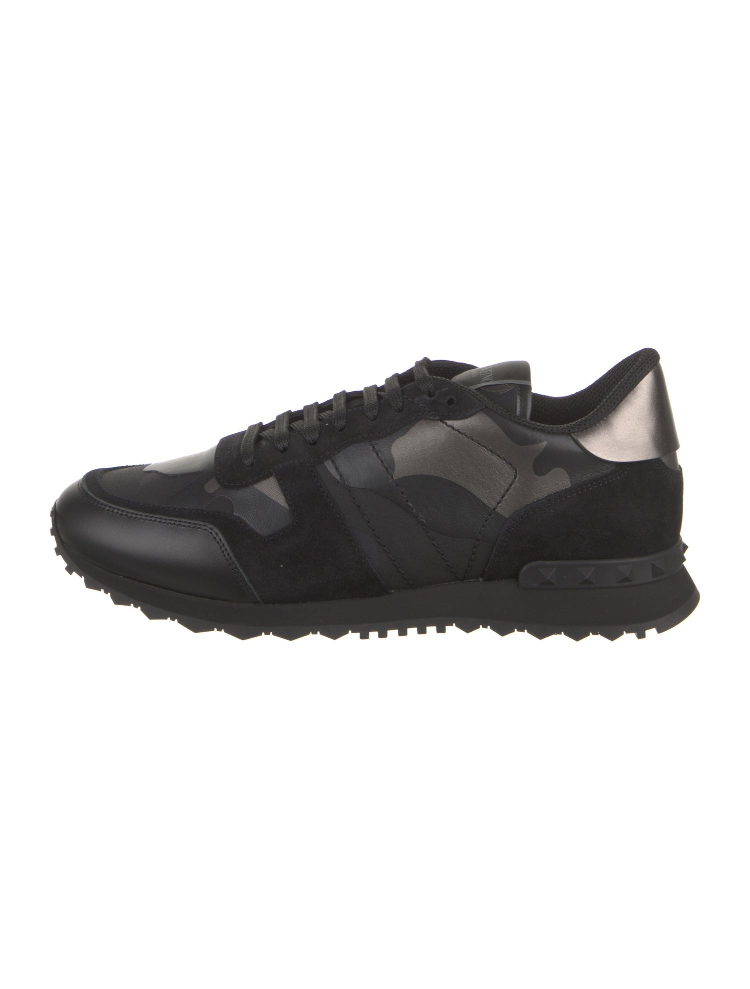 Valentino Leather Printed Athletic Sneakers
