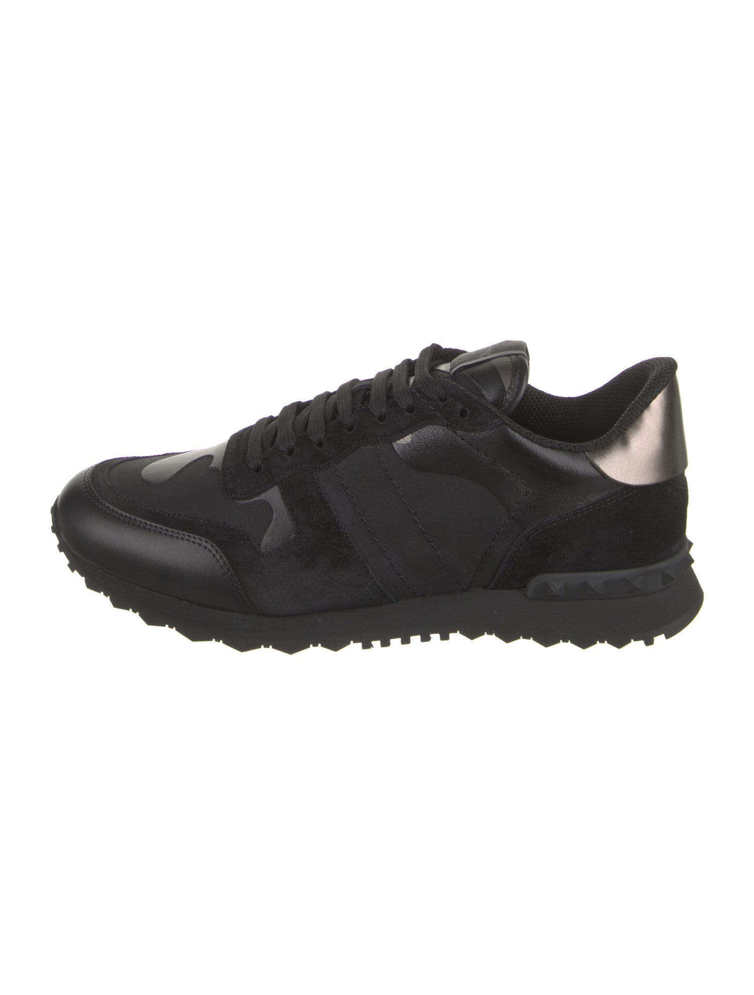 Valentino Leather Printed Athletic Sneakers