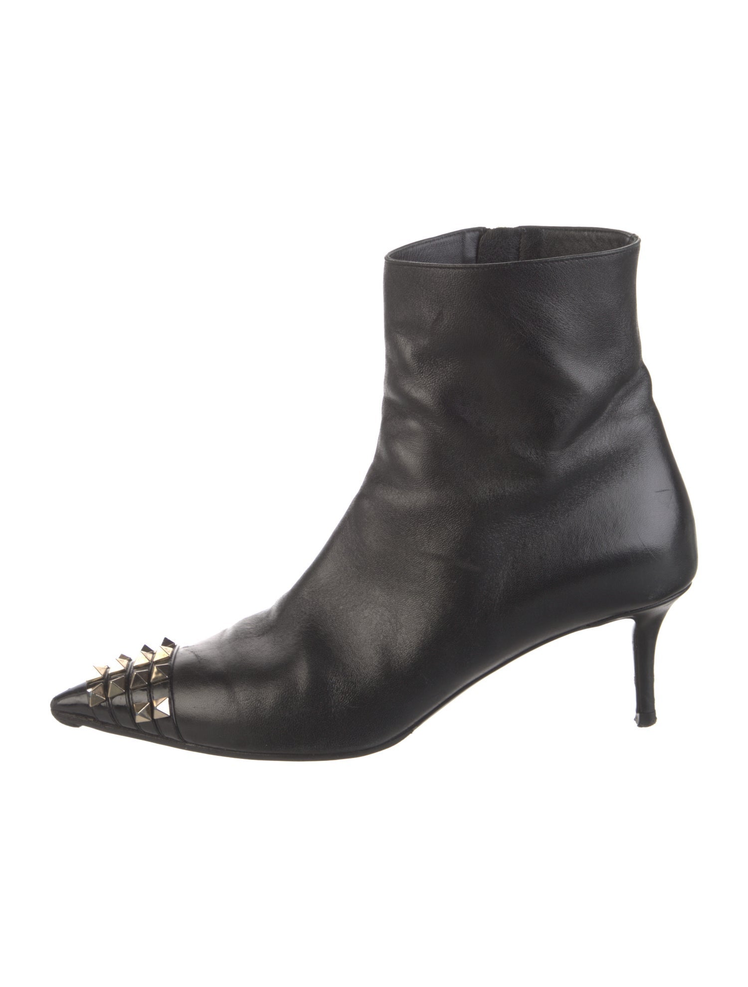 Valentino Rockstud Accents Leather Boots