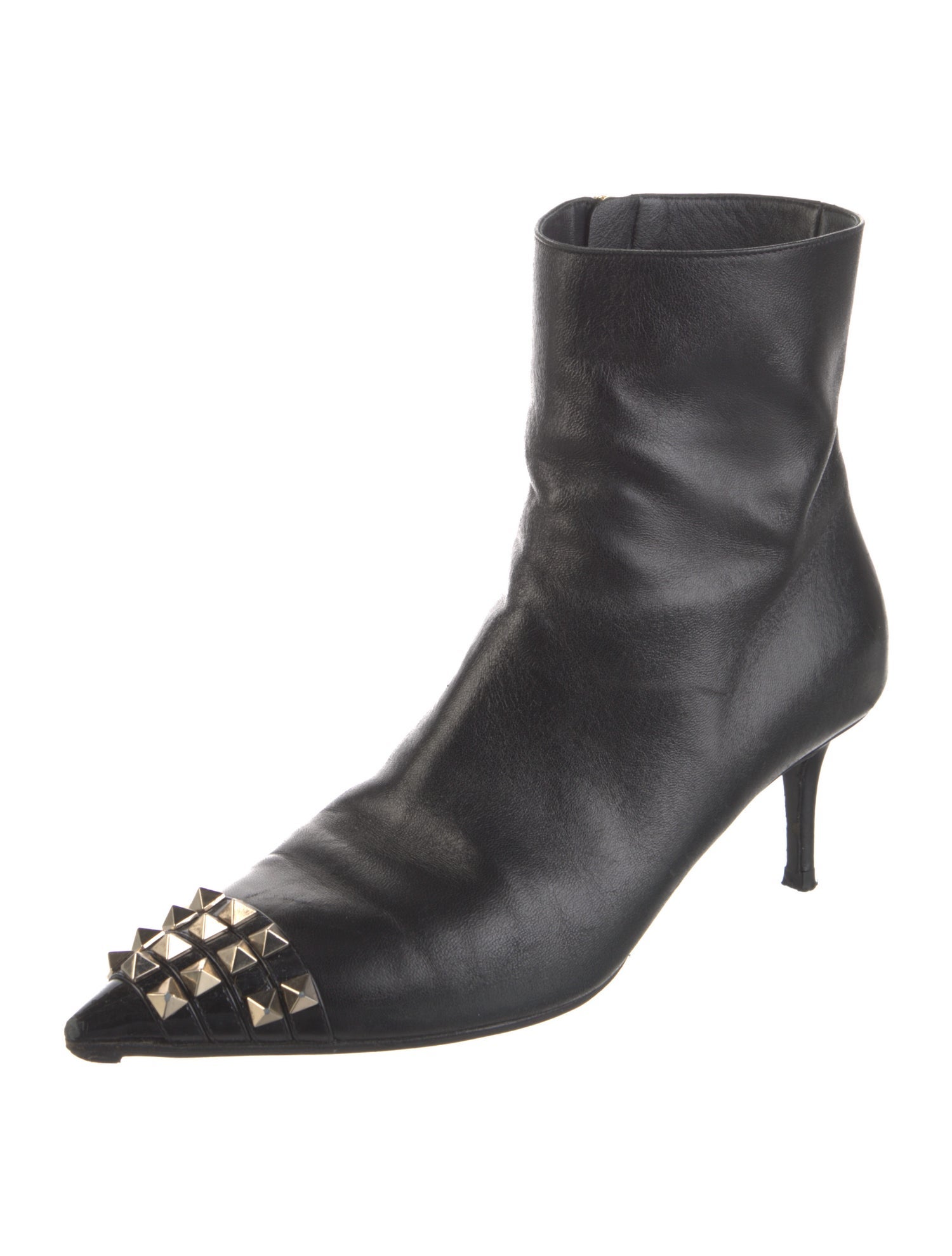 Valentino Rockstud Accents Leather Boots