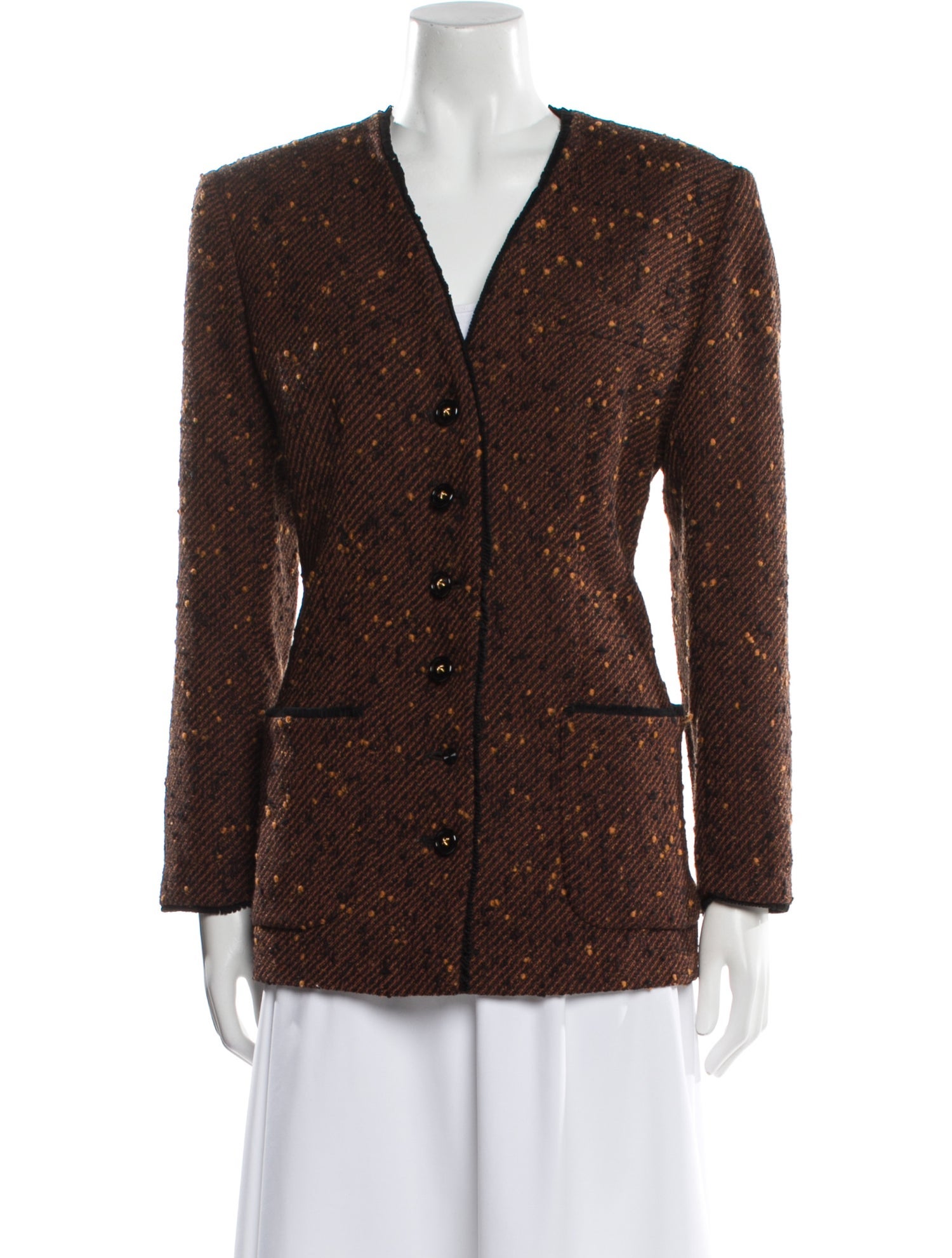Valentino Wool Tweed Pattern Evening Jacket