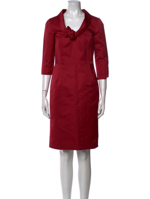 Valentino V-Neck Knee-Length Dress