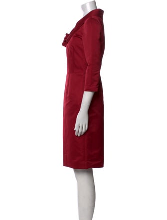 Valentino V-Neck Knee-Length Dress