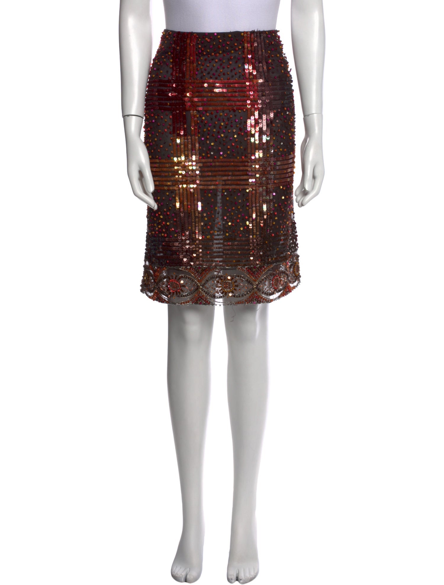 Valentino Silk Knee-Length Skirt