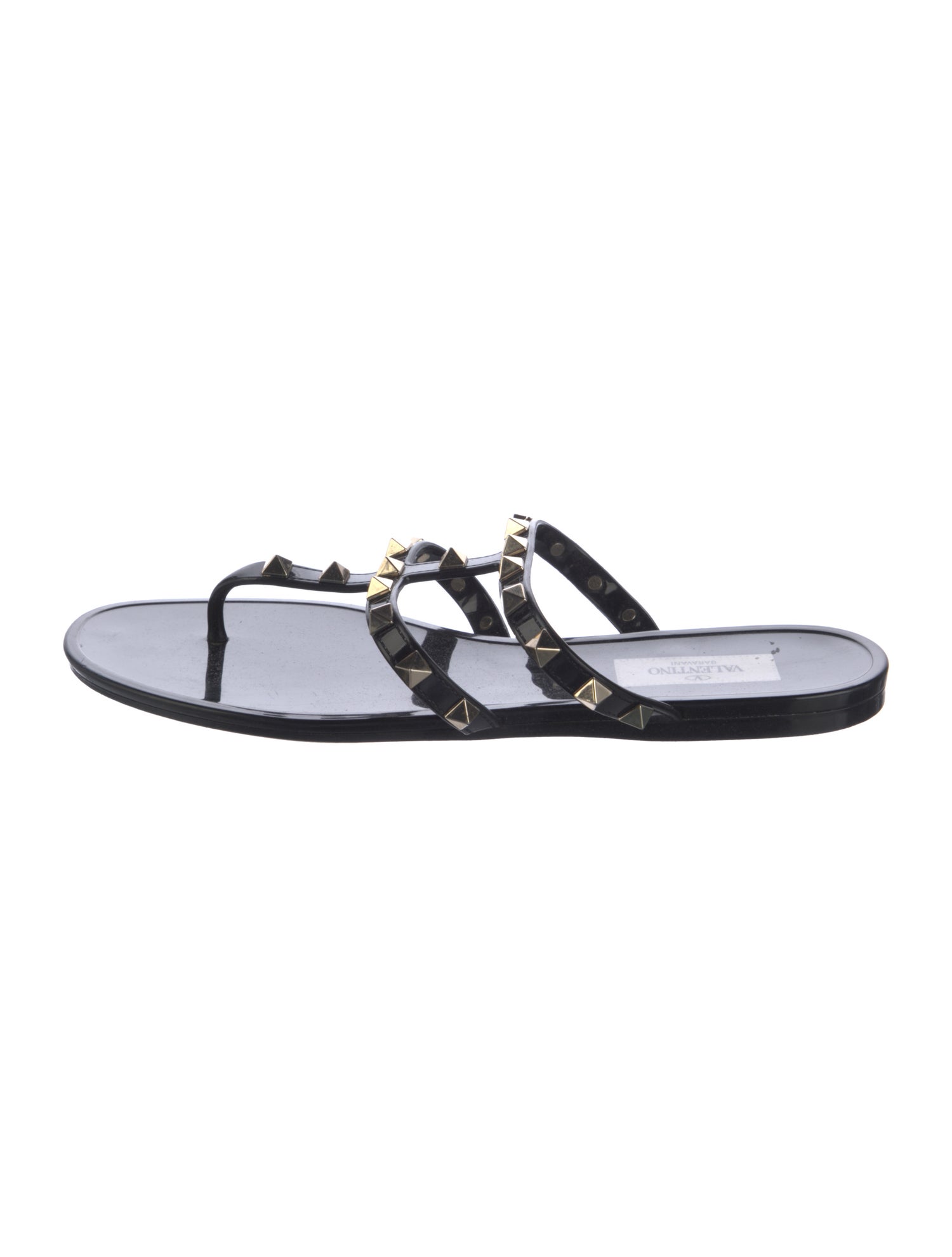 Valentino Rockstud Accents Rubber Slides