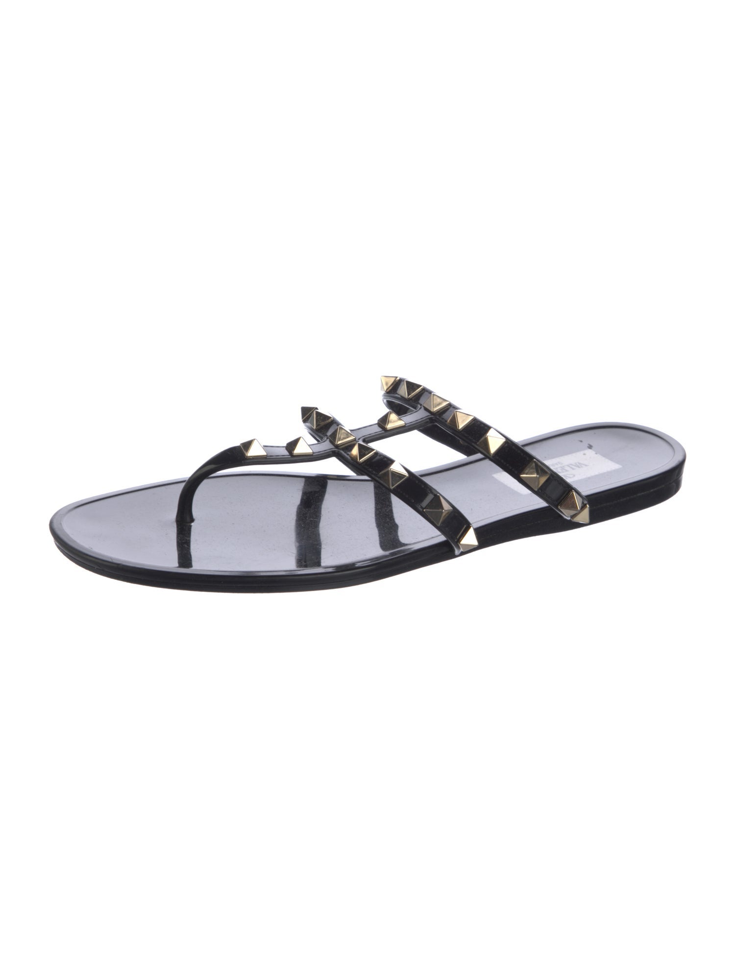 Valentino Rockstud Accents Rubber Slides