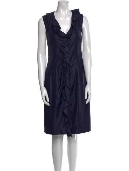 Valentino Cowl Neck Knee-Length Dress