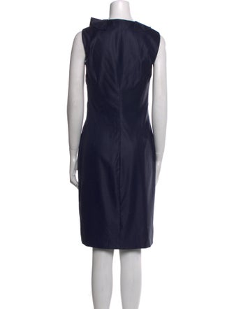 Valentino Cowl Neck Knee-Length Dress