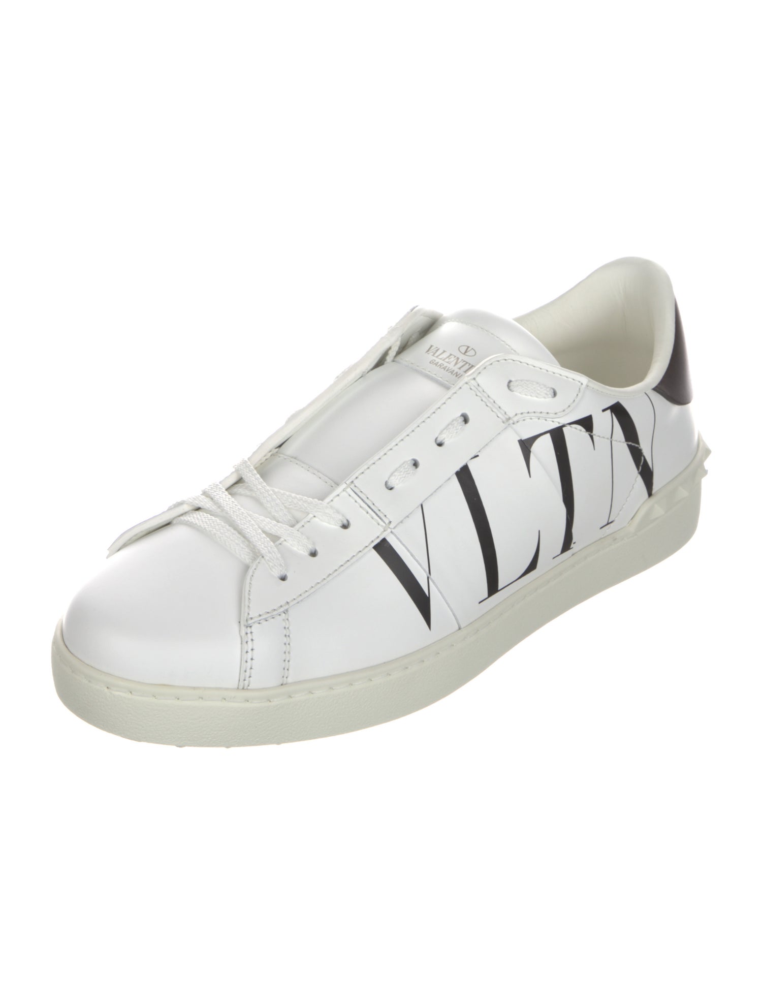 Valentino Leather Printed Sneakers w/ Tags