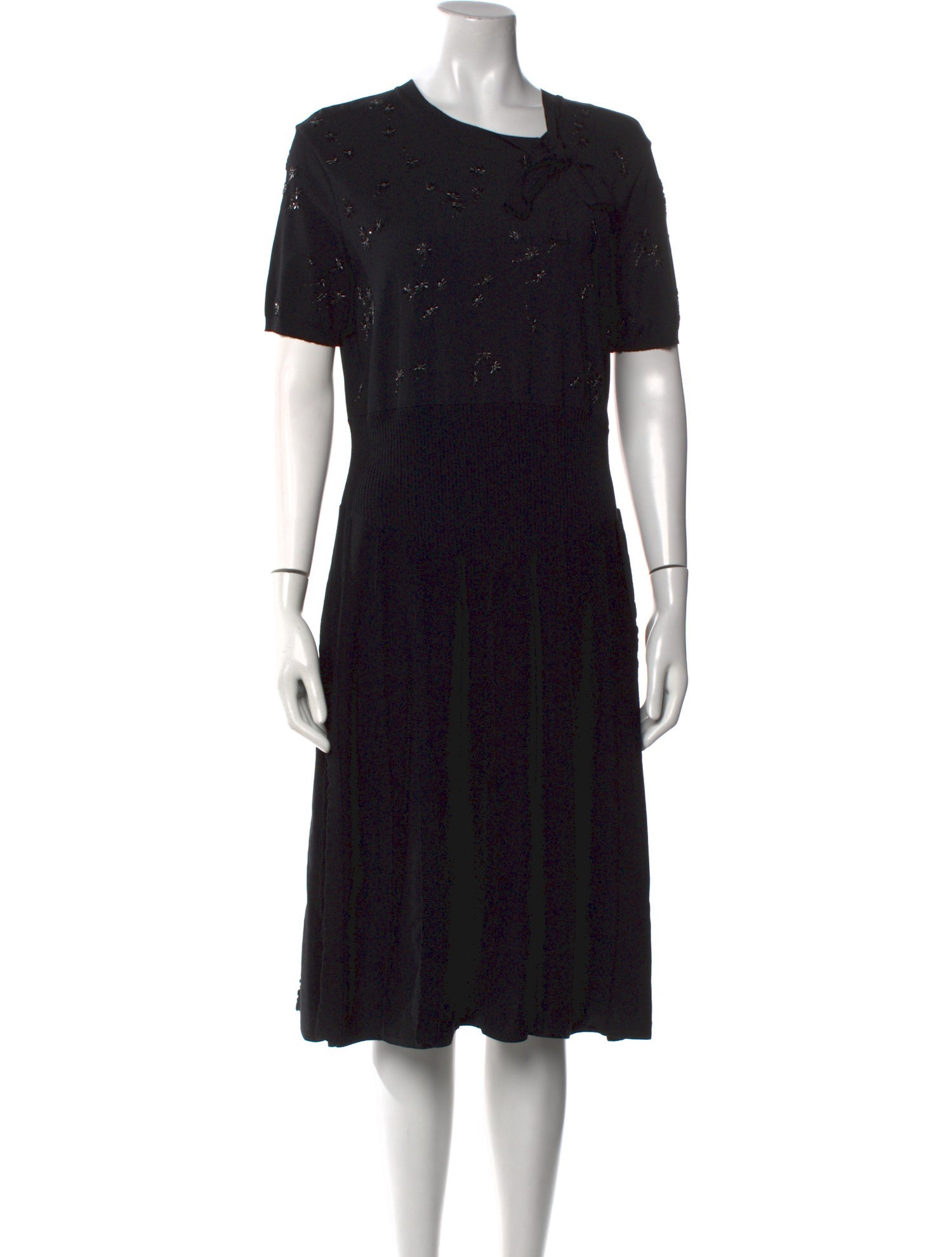 Valentino Crew Neck Midi Length Dress