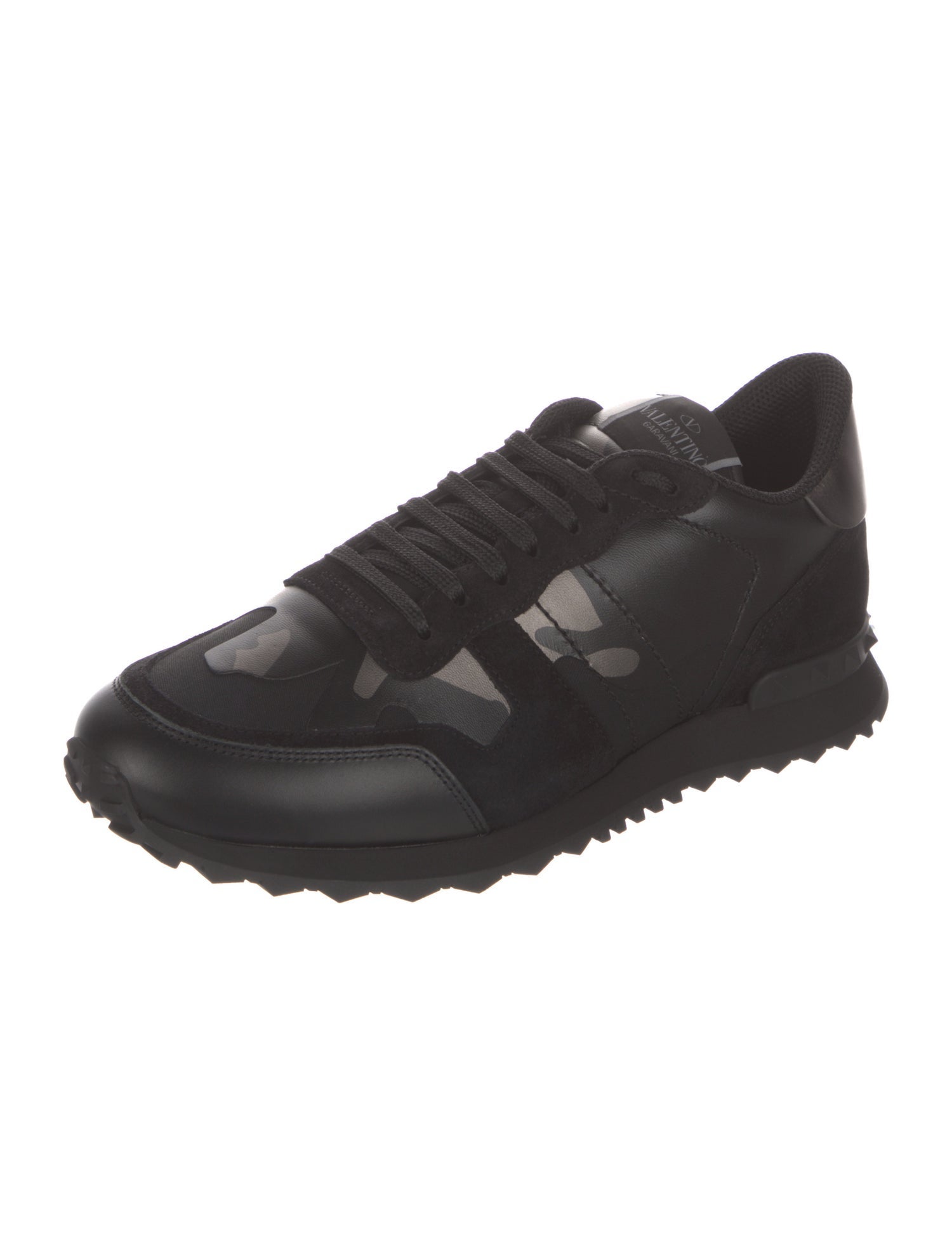 Valentino Leather Printed Sneakers w/ Tags