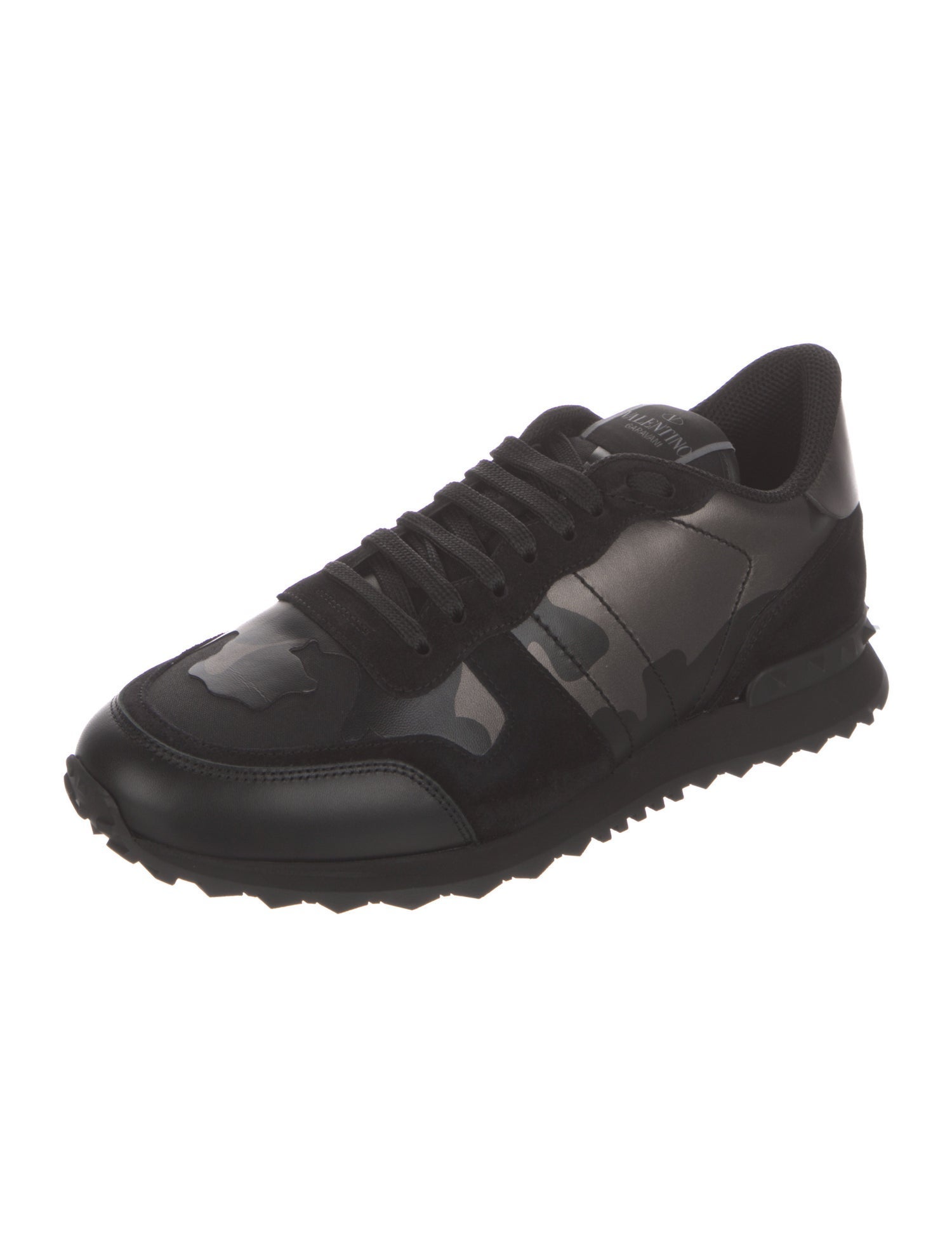 Valentino Leather Printed Sneakers w/ Tags