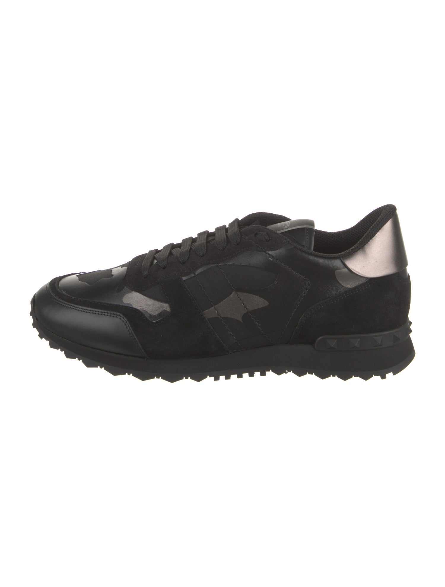 Valentino Leather Printed Sneakers