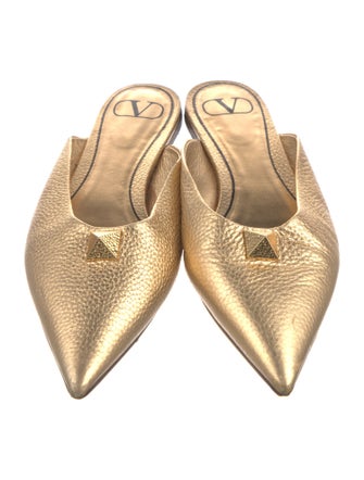 Valentino Rockstud Accents Leather Mules