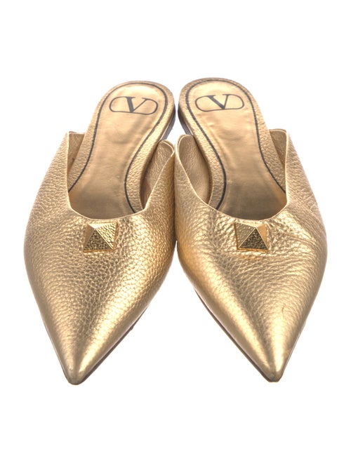 Valentino Rockstud Accents Leather Mules