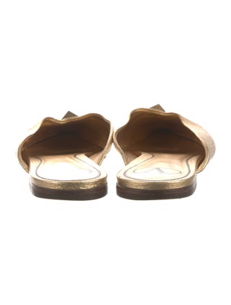 Valentino Rockstud Accents Leather Mules