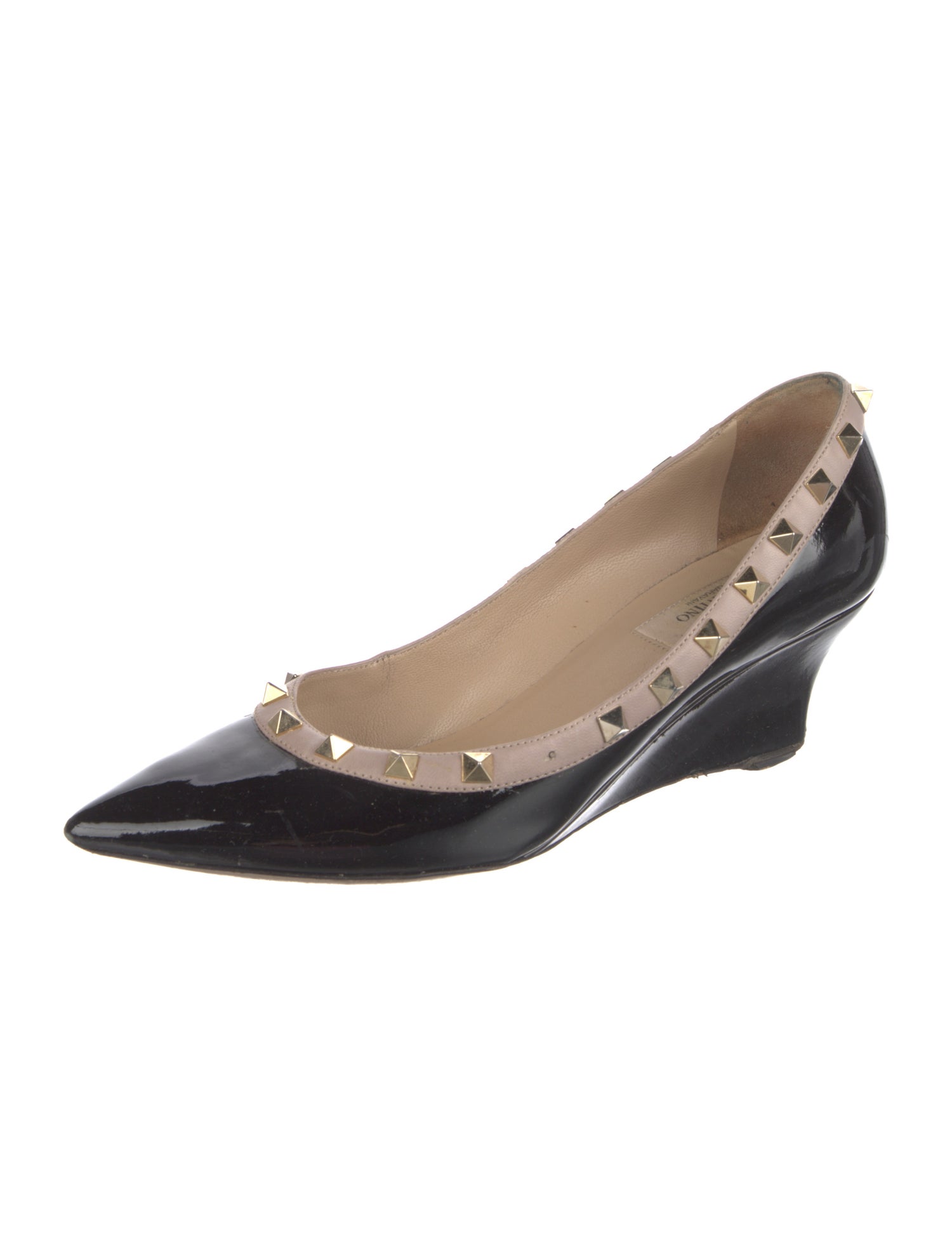 Valentino Rockstud Accents Patent Leather Pumps